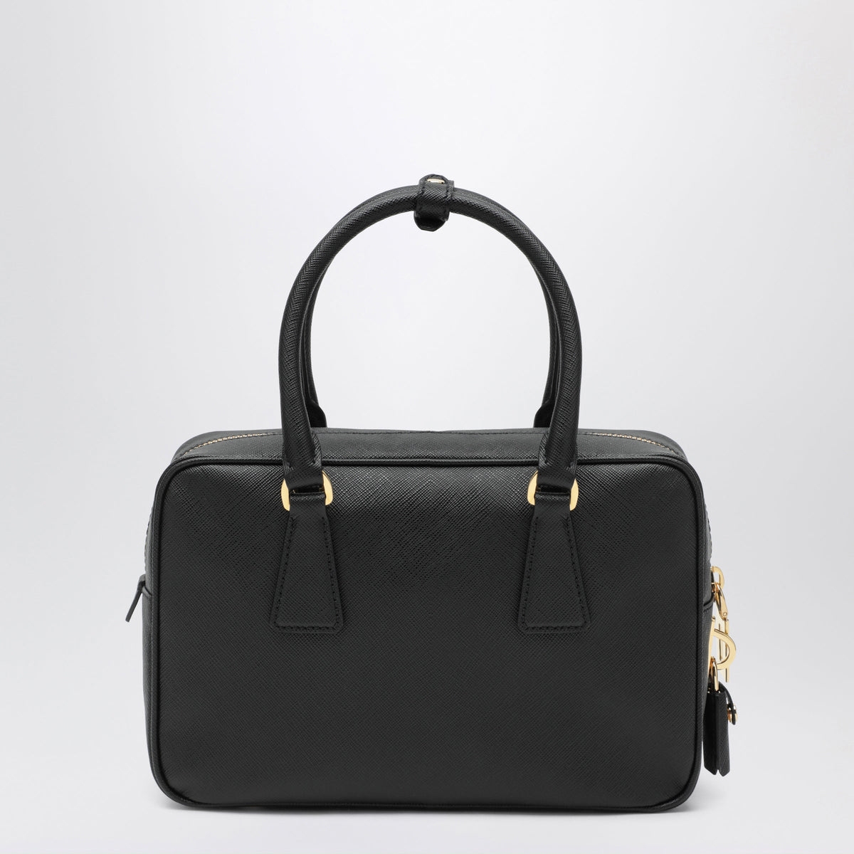 Prada Black Saffiano Leather Top-Handle Bag Women PRADA