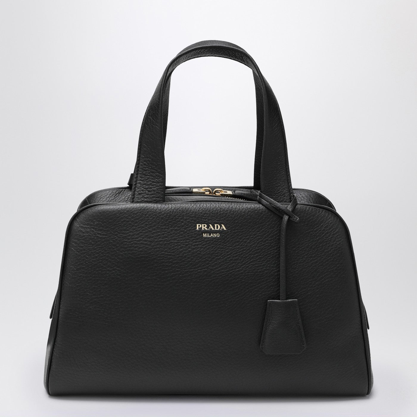 Prada Large Black Leather Satchel Bag Women PRADA