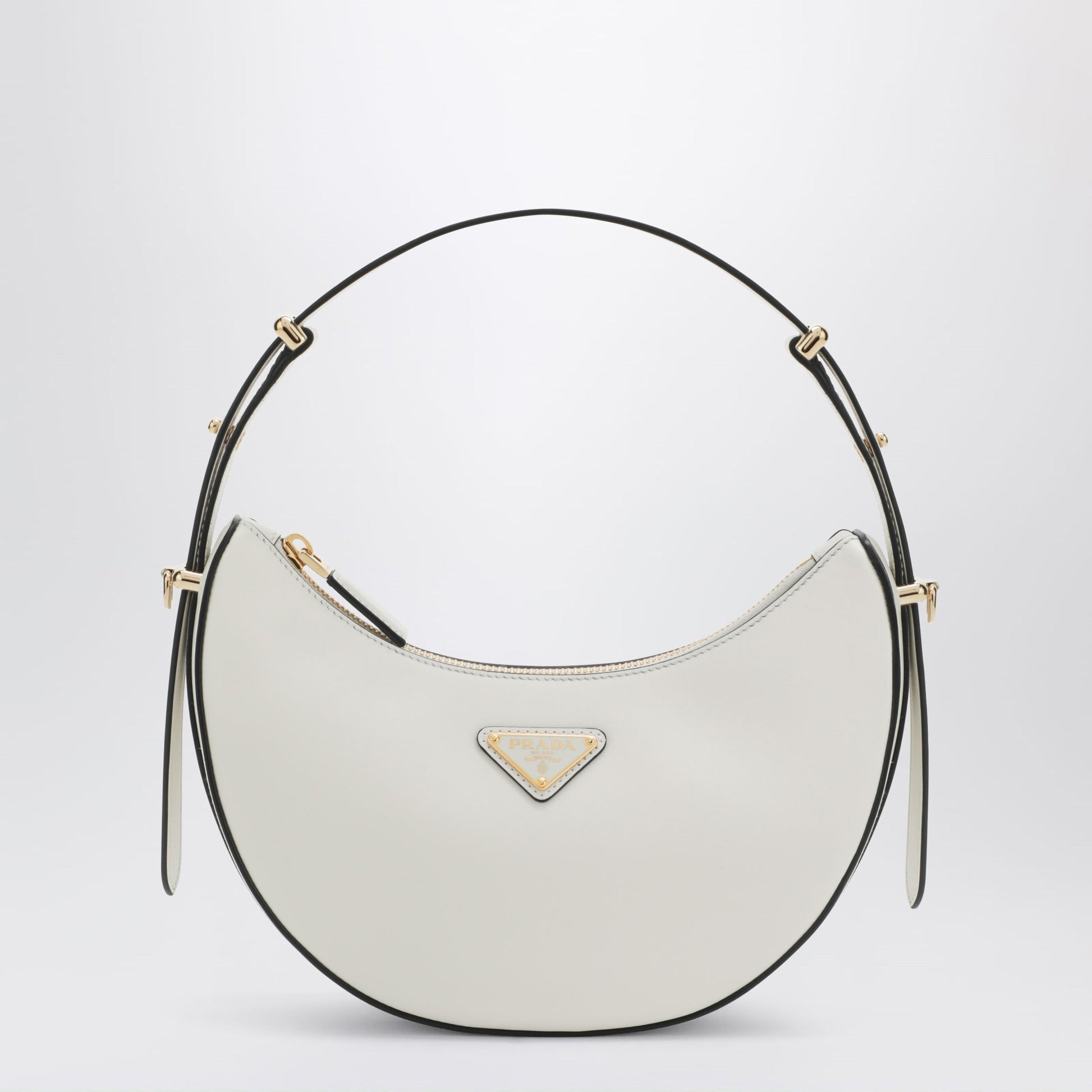 Prada Prada Arque Small Shoulder Bag In White Leather Women PRADA