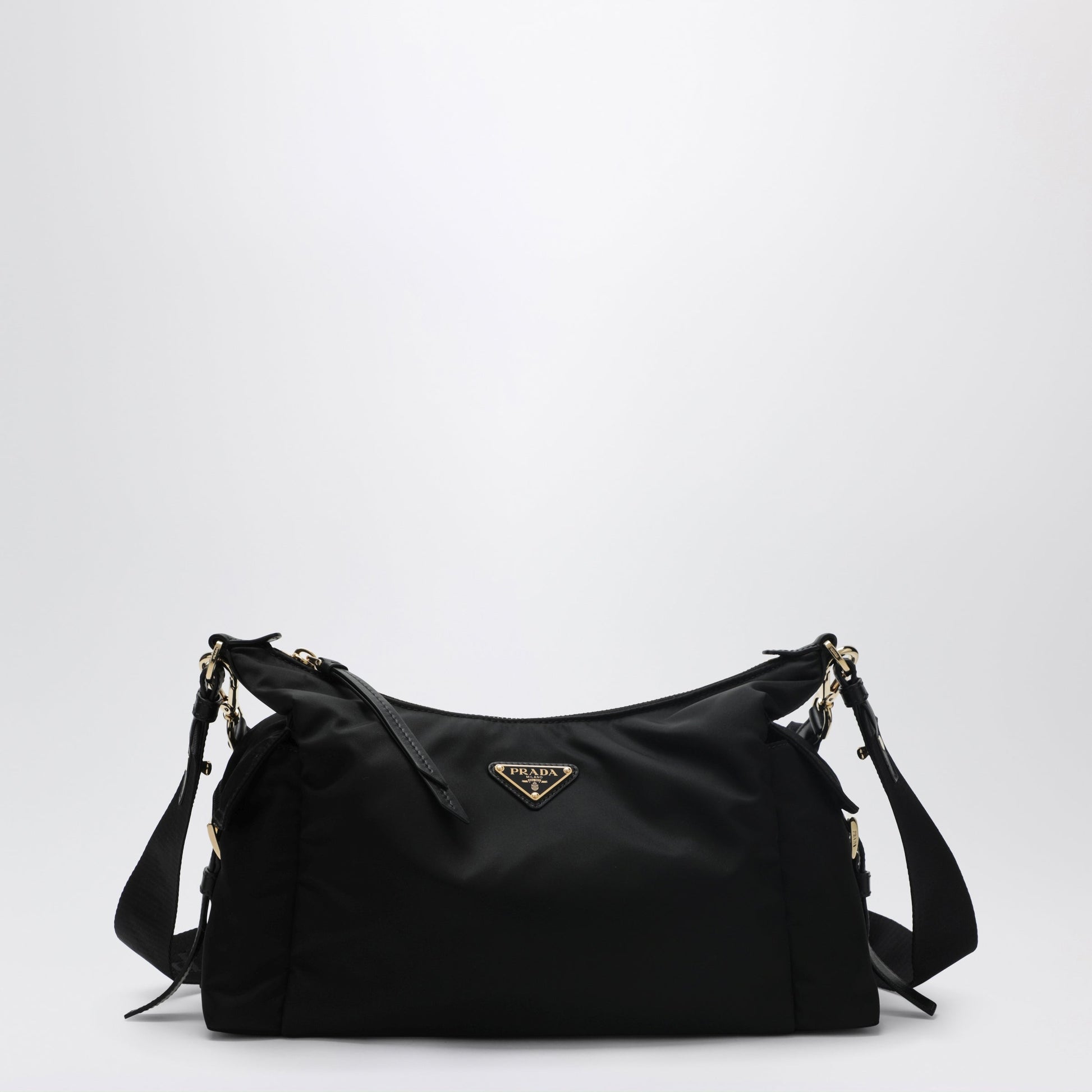Prada Prada Explore Large Bag In Black Re-Nylon And Leather Women PRADA