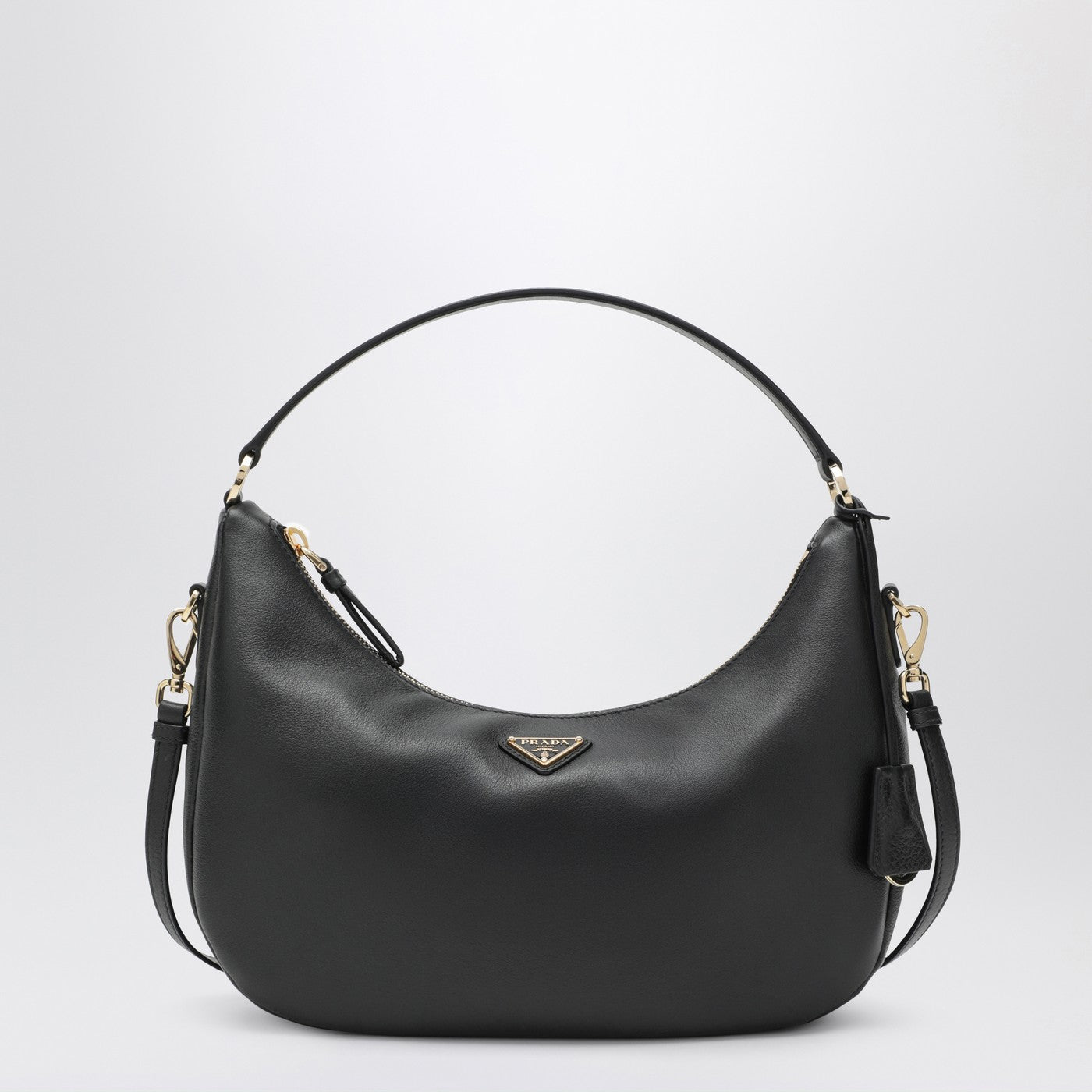 Prada Black Leather Shoulder Bag Women PRADA