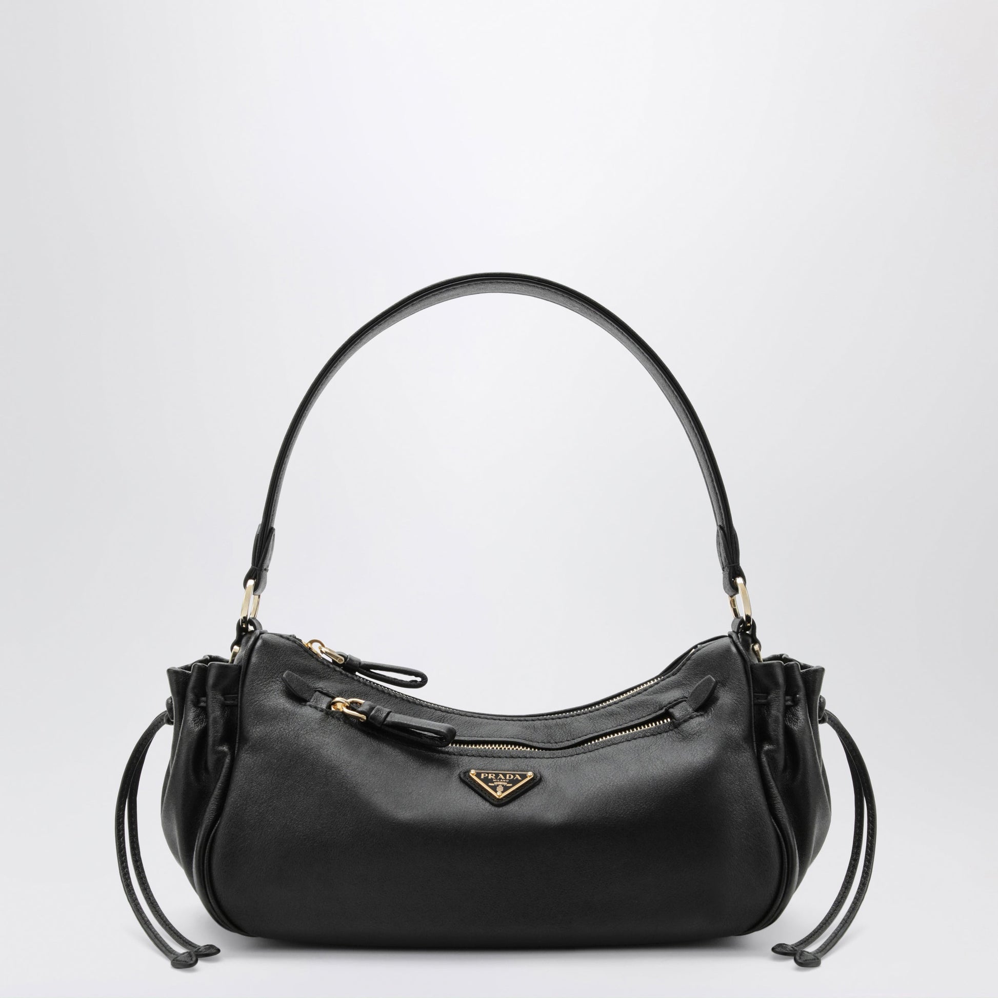 Prada Small Black Leather Bag Women PRADA