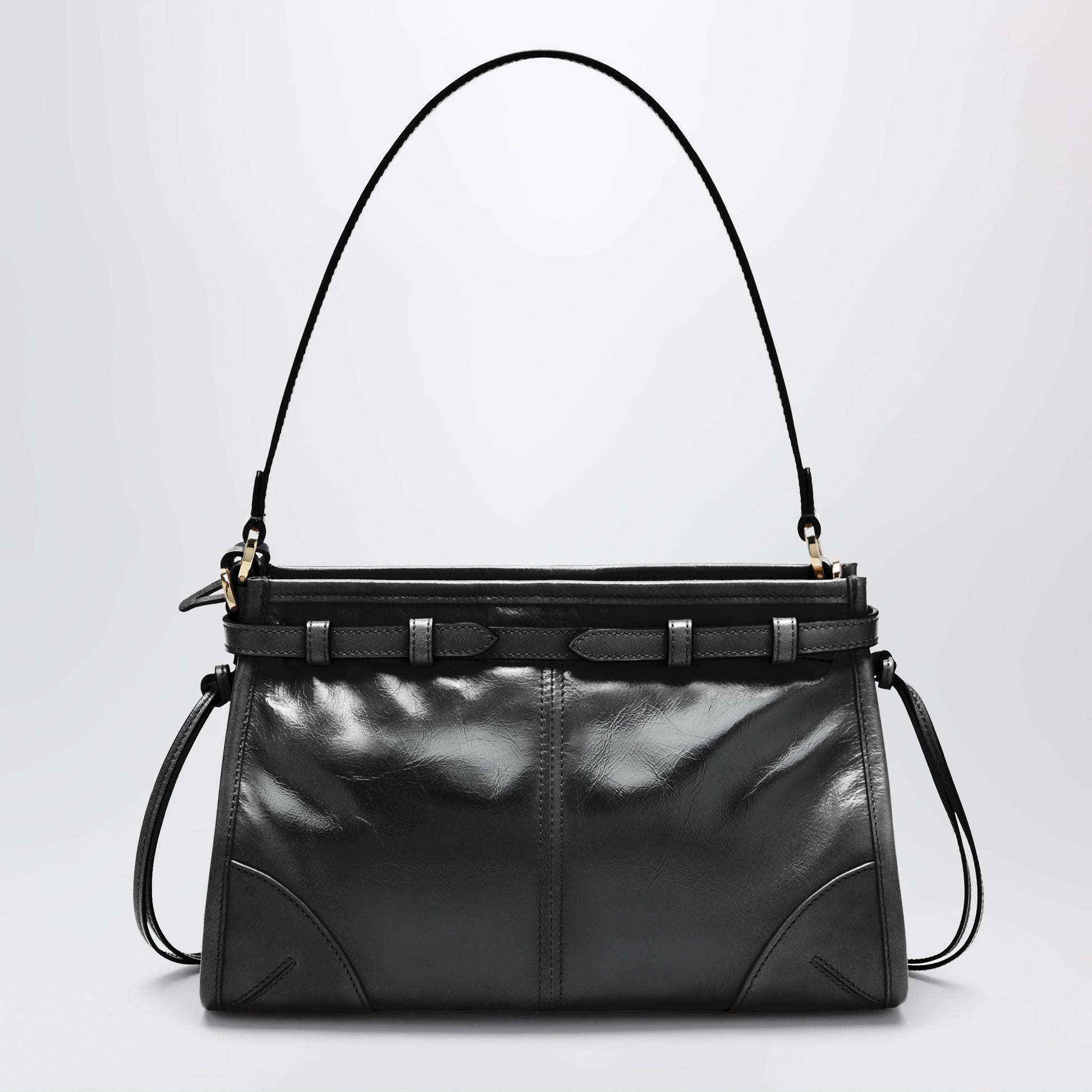 Prada Small Bonnie Top-Handle Bag In Black Calf Leather Women PRADA