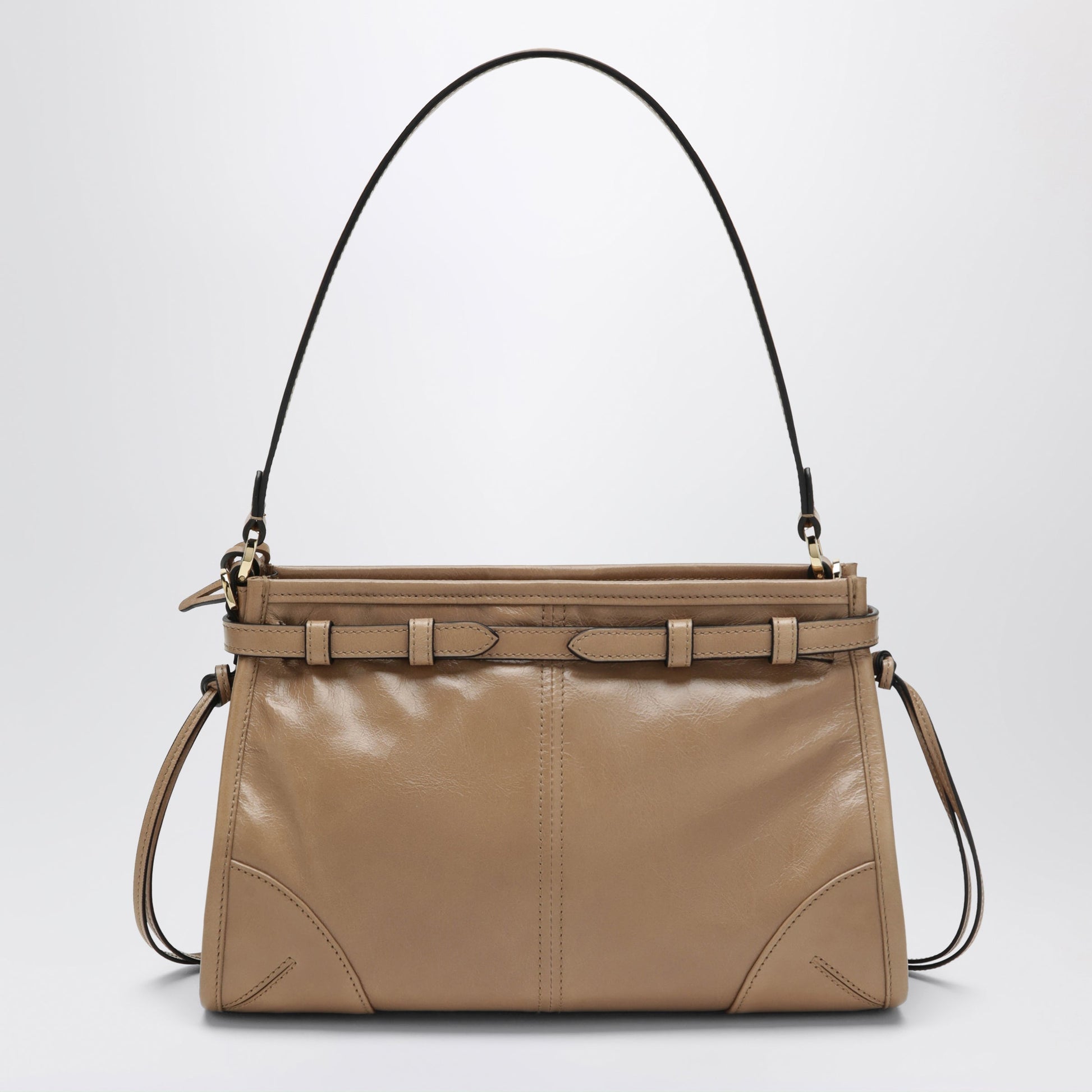 Prada Small Bonnie Top-Handle Bag In Cameo Calf Leather Women PRADA