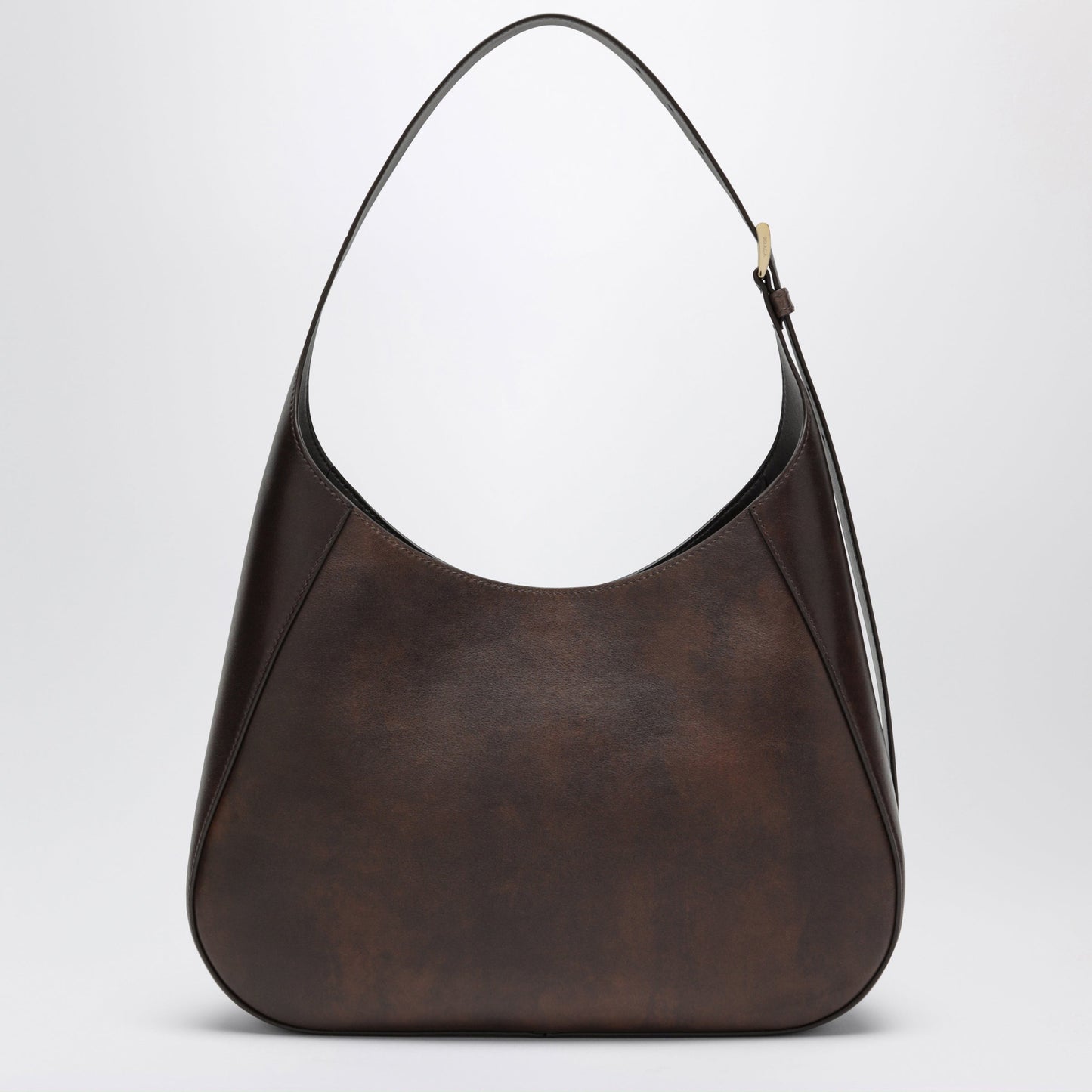 Prada Boogie Medium Brown Leather Hobo Bag Women PRADA