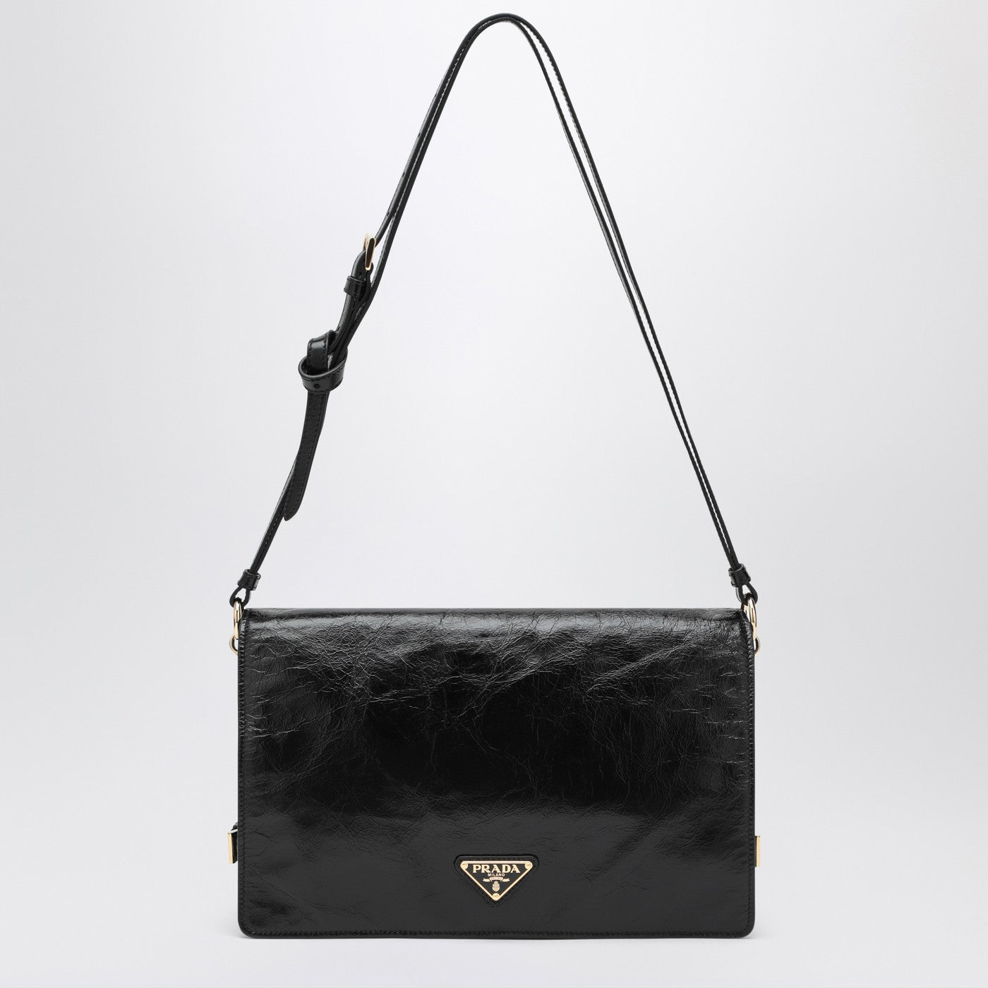 Prada Medium Shoulder Bag Black In Leather Women PRADA