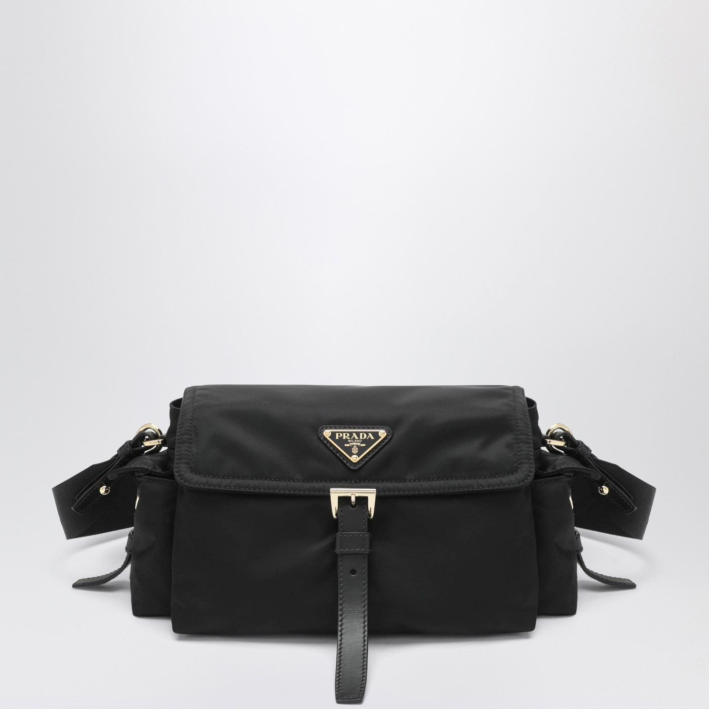 Prada Black Prada Explore Medium Bag In Re-Nylon Women PRADA