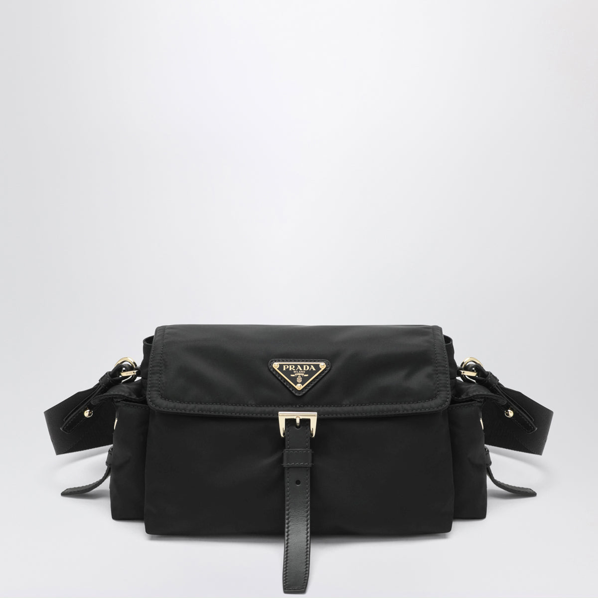 Prada Prada Explore Medium Black Re-Nylon Bag Women PRADA