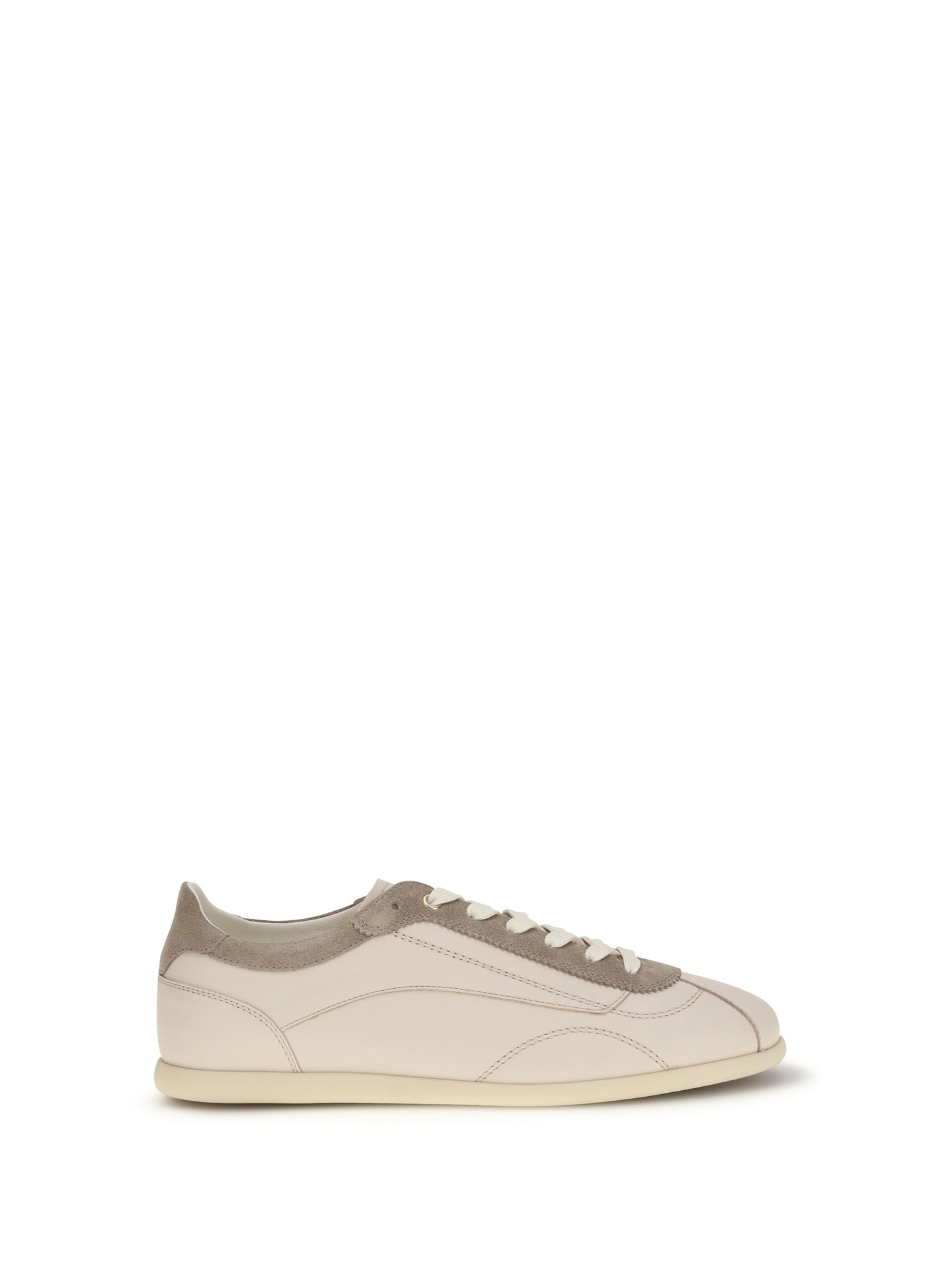 Brunello Cucinelli Men Leather And Suede Sneakers With Slim Sole BRUNELLO CUCINELLI