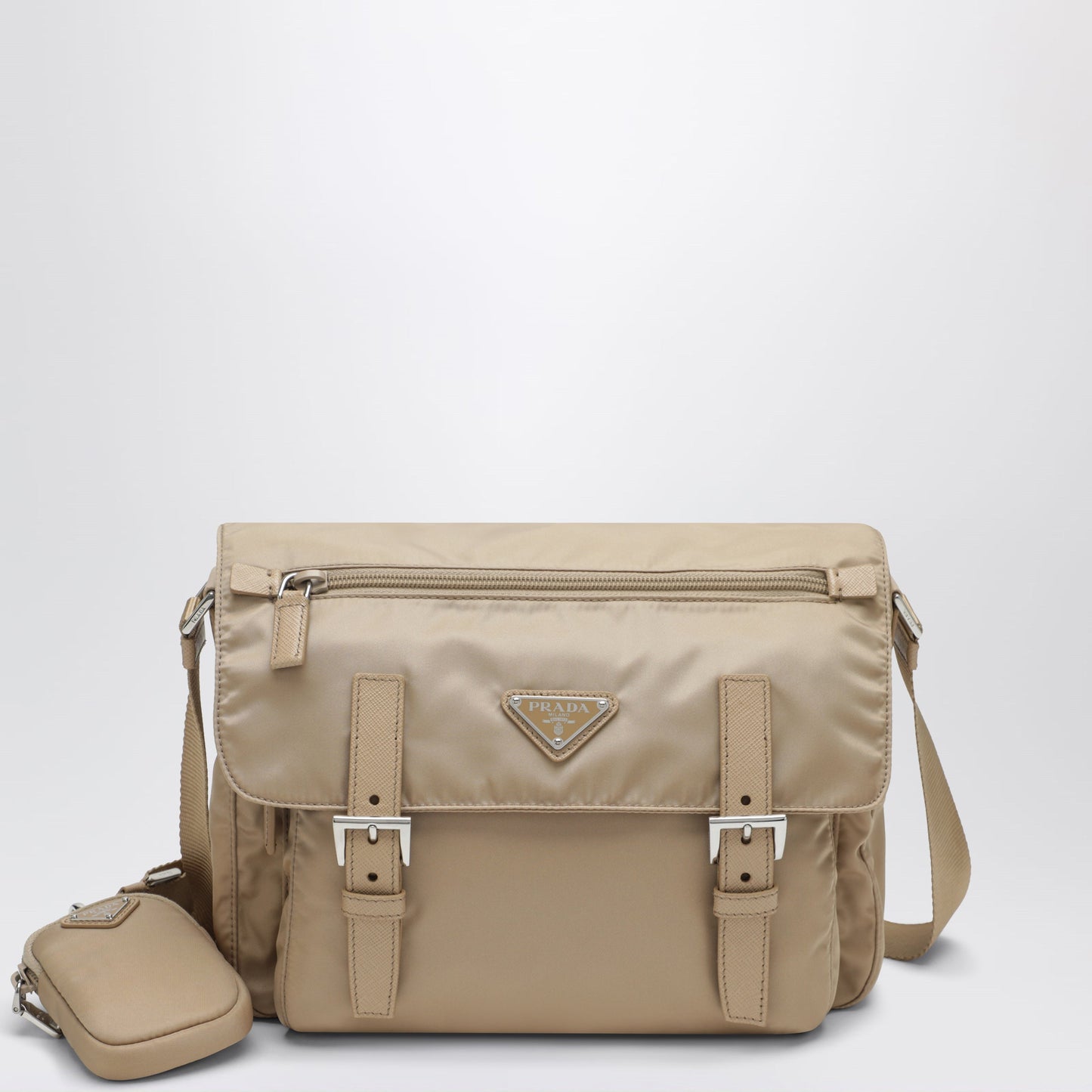 Prada Medium Crossbody Bag In Camel Re-Nylon Women PRADA