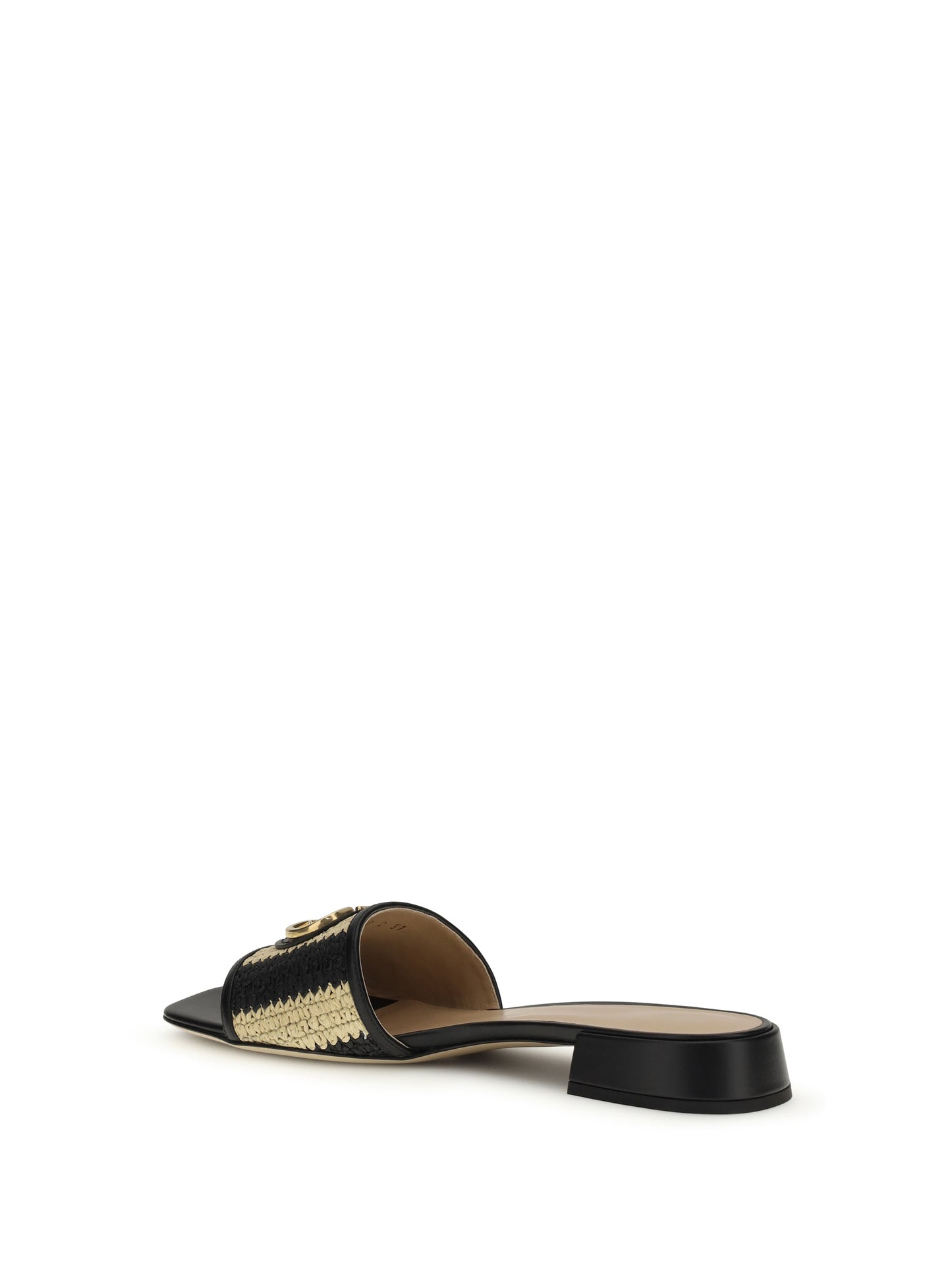 Valentino Garavani Women Vlogo Signature Raffia Slide Sandals VALENTINO GARAVANI