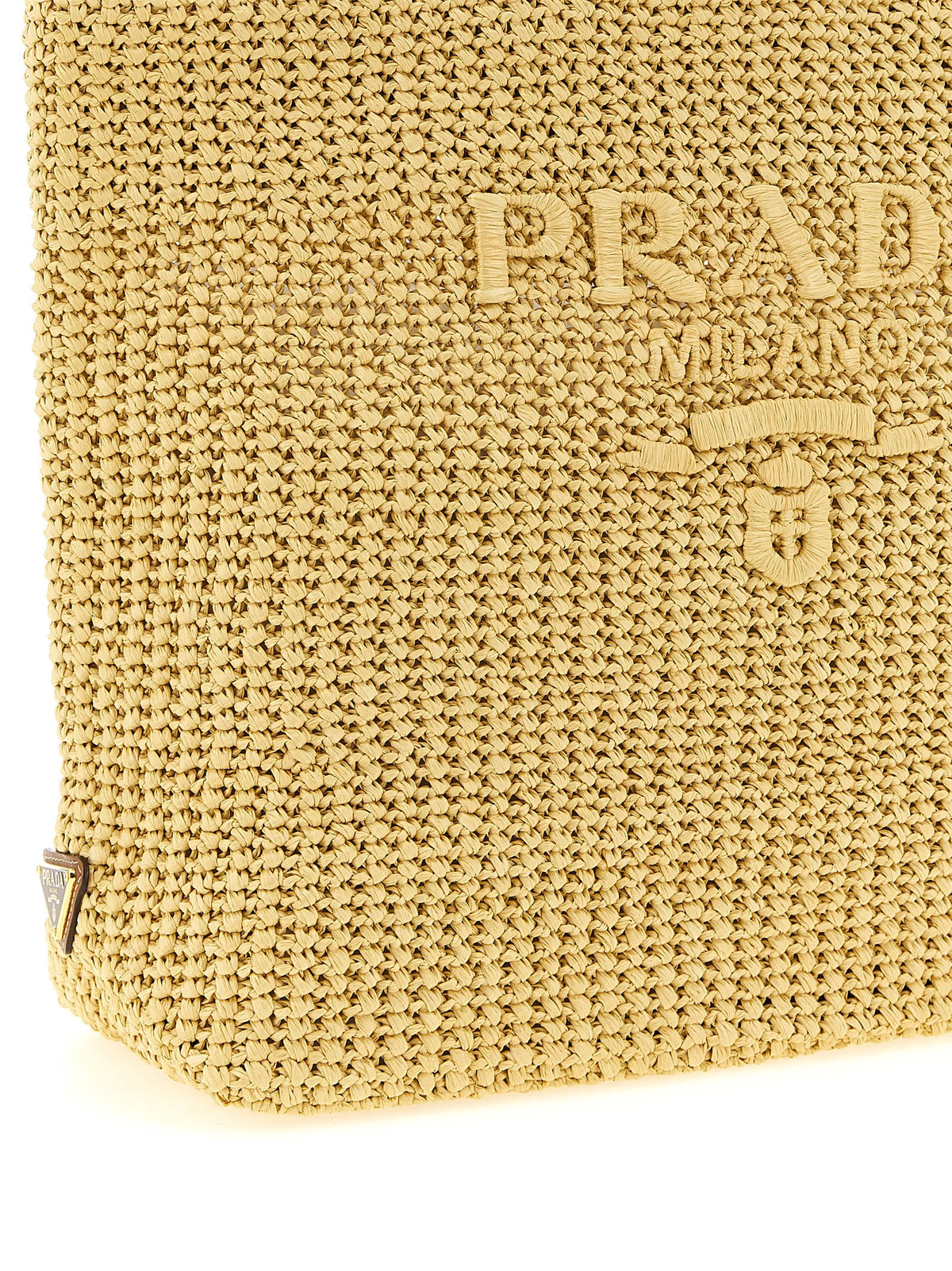 Prada Women Crochet Raffia Shopping Bag PRADA