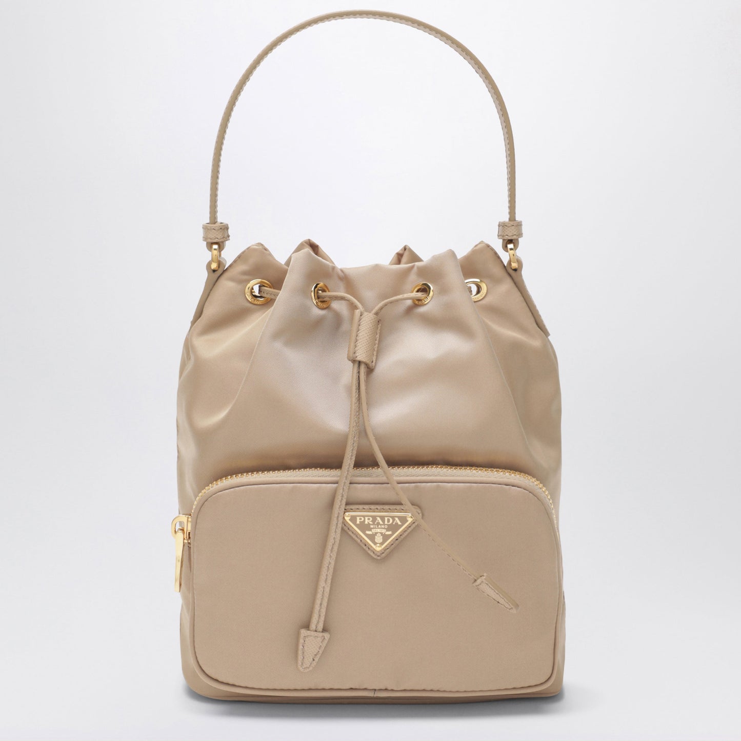 Prada Prada Duet Bucket Bag In Beige Re-Nylon Women PRADA