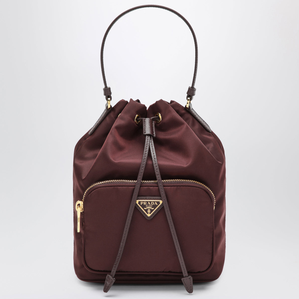 Prada Bordeaux Prada Duet Bucket Bag In Re-Nylon Women PRADA