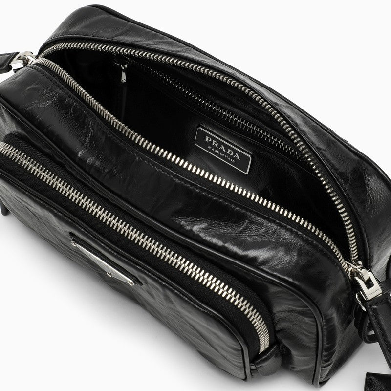 Prada Black Leather Shoulder Bag Women