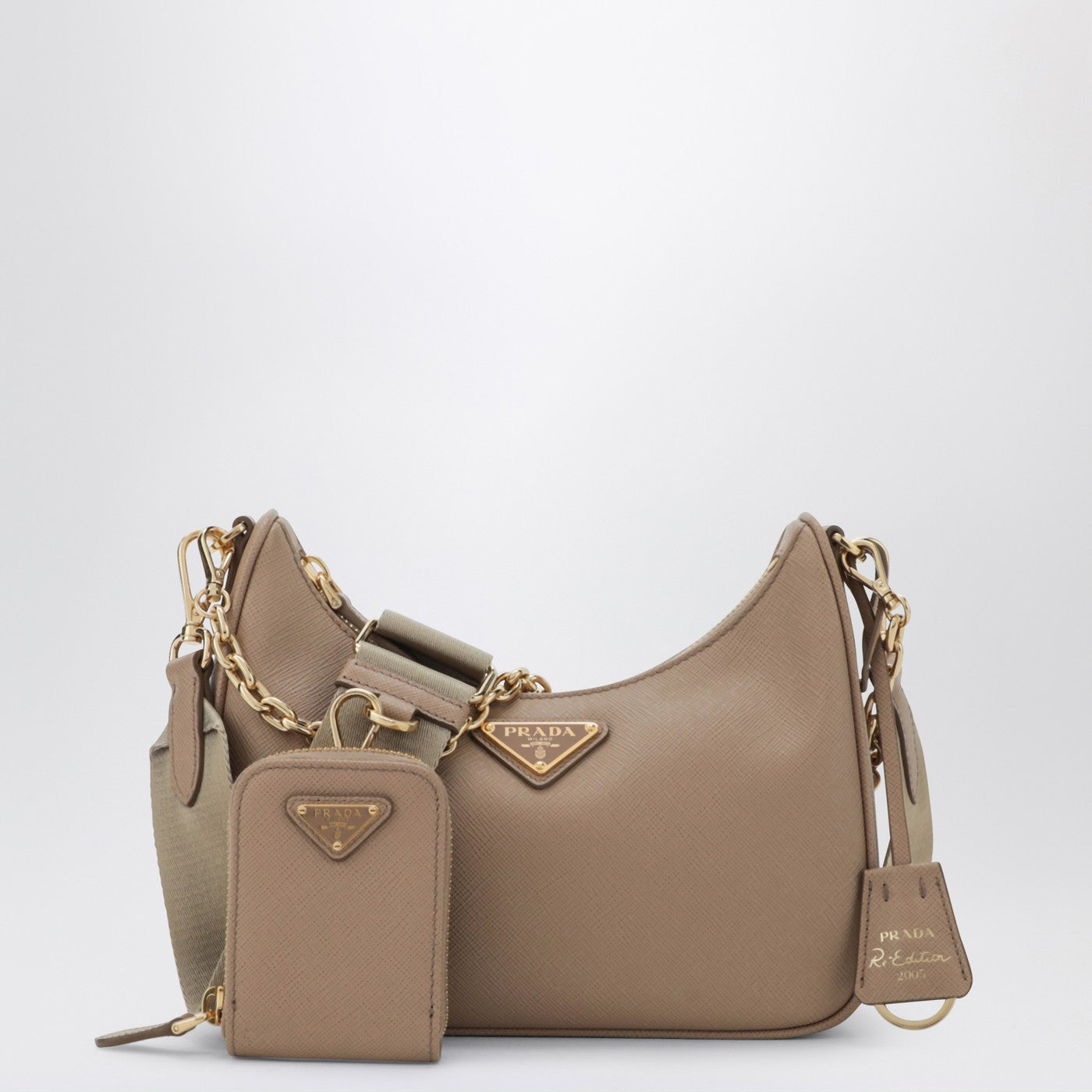 Prada Re-Edition 2005 Bag In Cameo Beige Leather Women PRADA