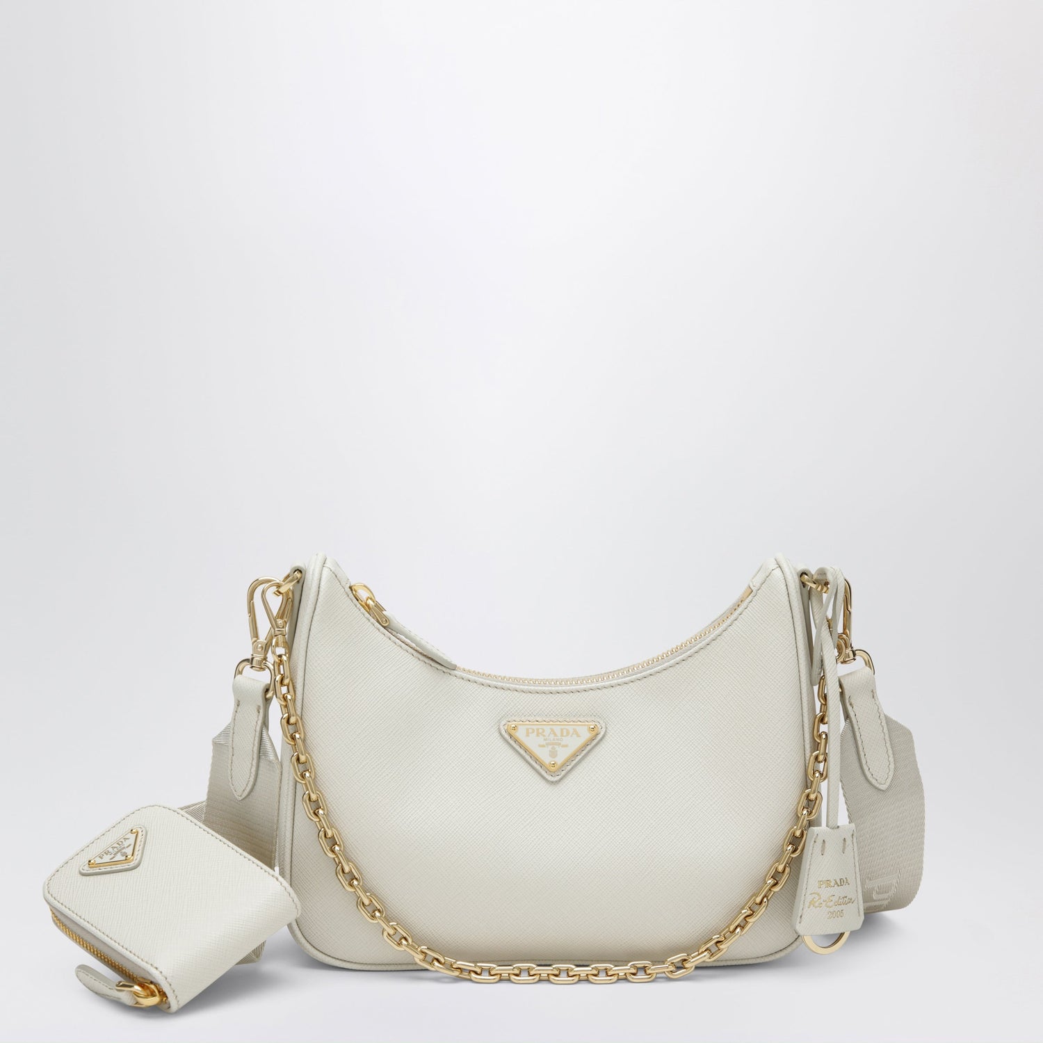 Prada Re-Edition 2005 Bag In Talc-Colored Leather Women PRADA