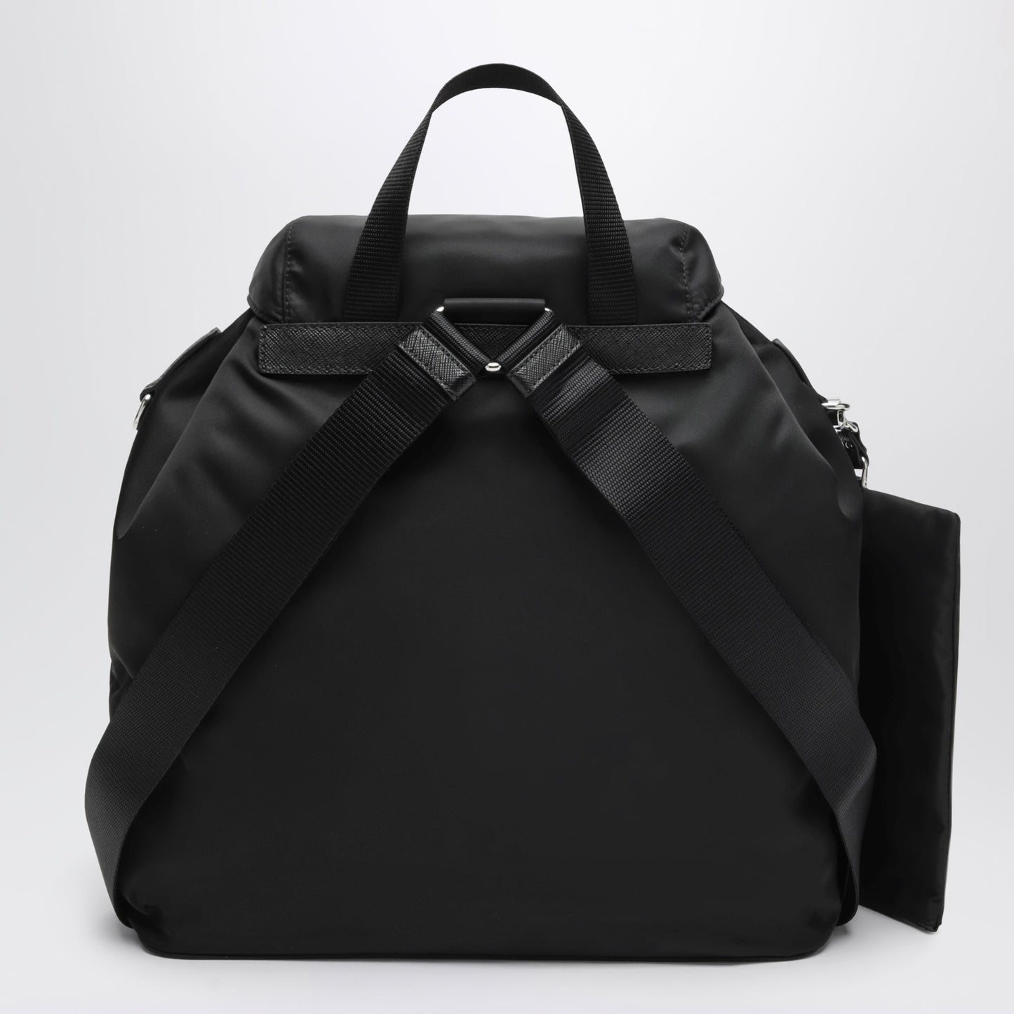 Prada Re-Nylon And Saffiano Backpack With Black Pouch Women PRADA