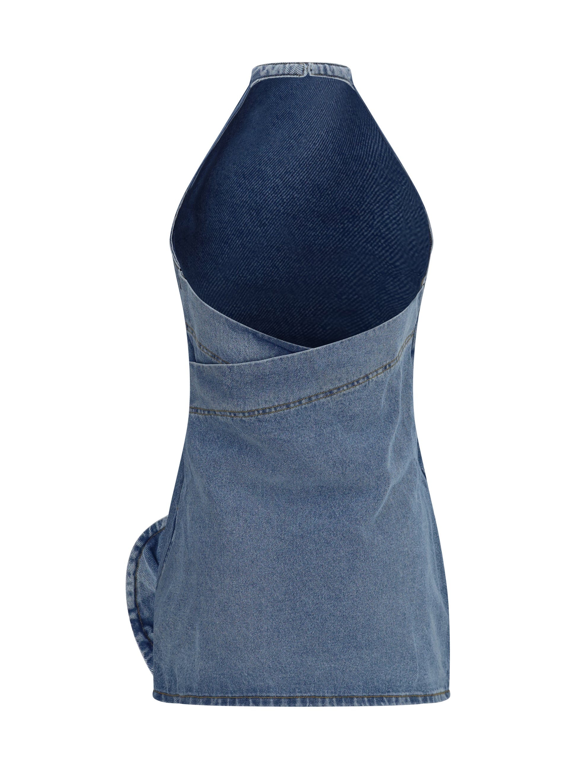 Magda Butrym Women Halterneck Denim Mini Dress MAGDA BUTRYM