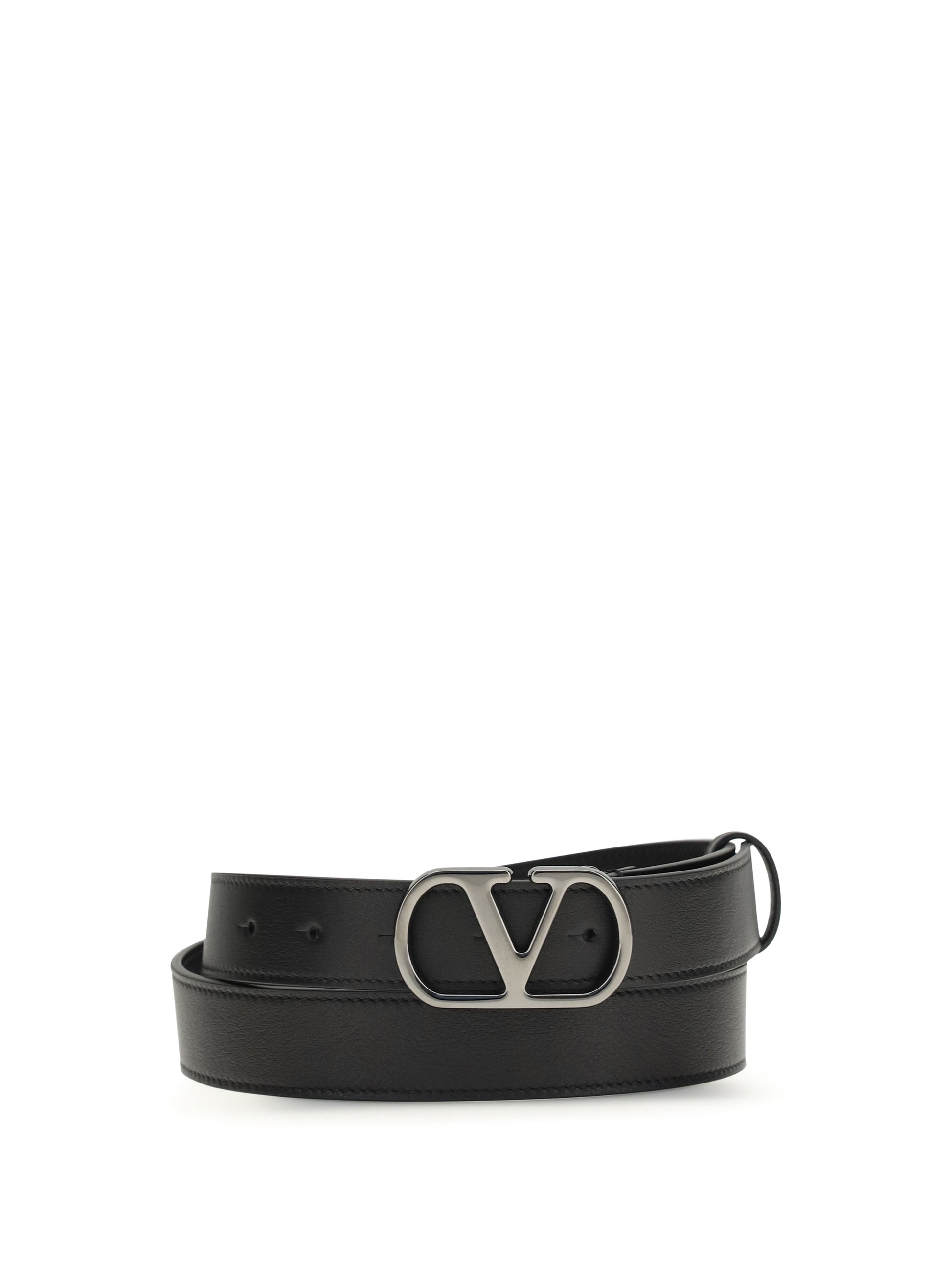 Valentino Garavani Men Vlogo Signature Leather Belt VALENTINO GARAVANI
