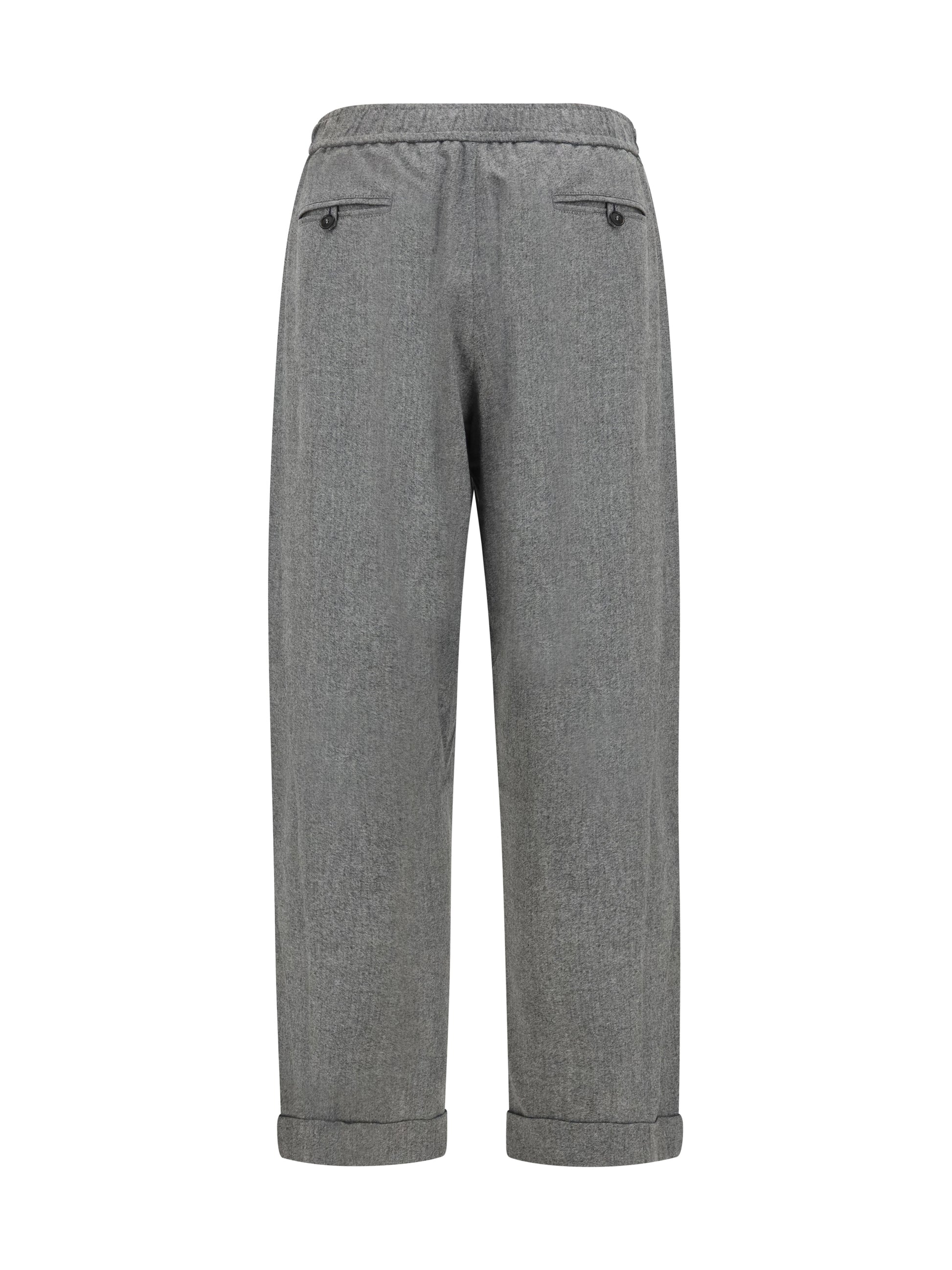 Giorgio Armani Men Oversized Pants In Wool And Cashmere With Denim Effect GIORGIO ARMANI