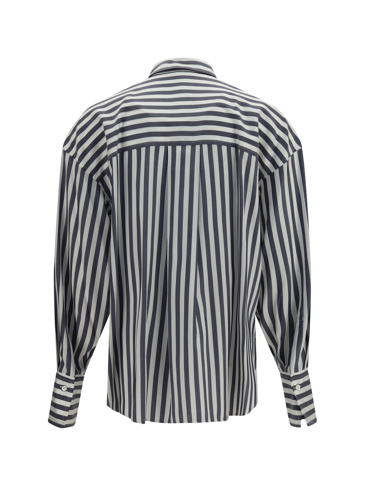 Brunello Cucinelli Women Silk Poplin Striped Shirt BRUNELLO CUCINELLI