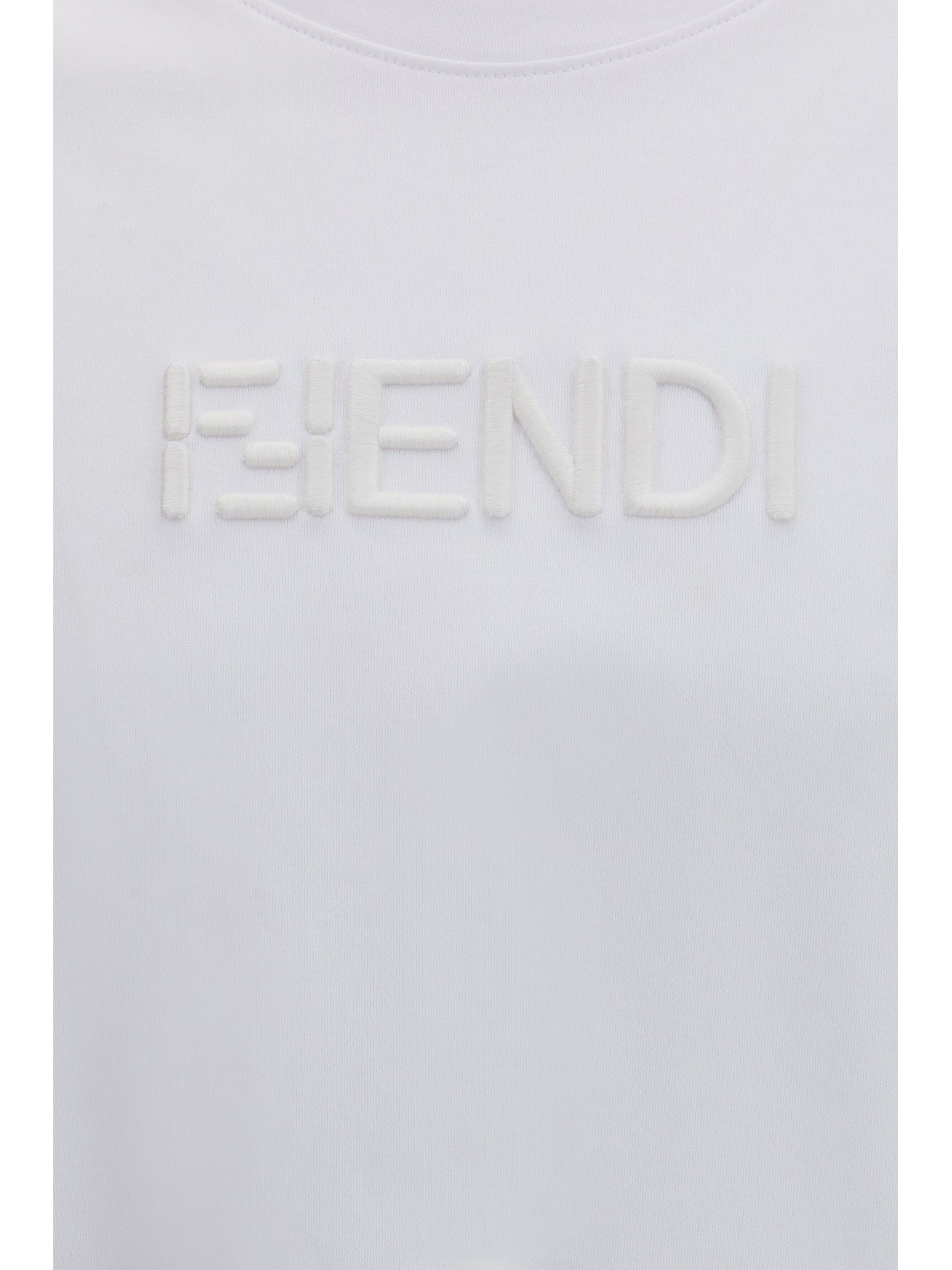 Fendi Men Cotton T-Shirt With Embroidered Logo FENDI