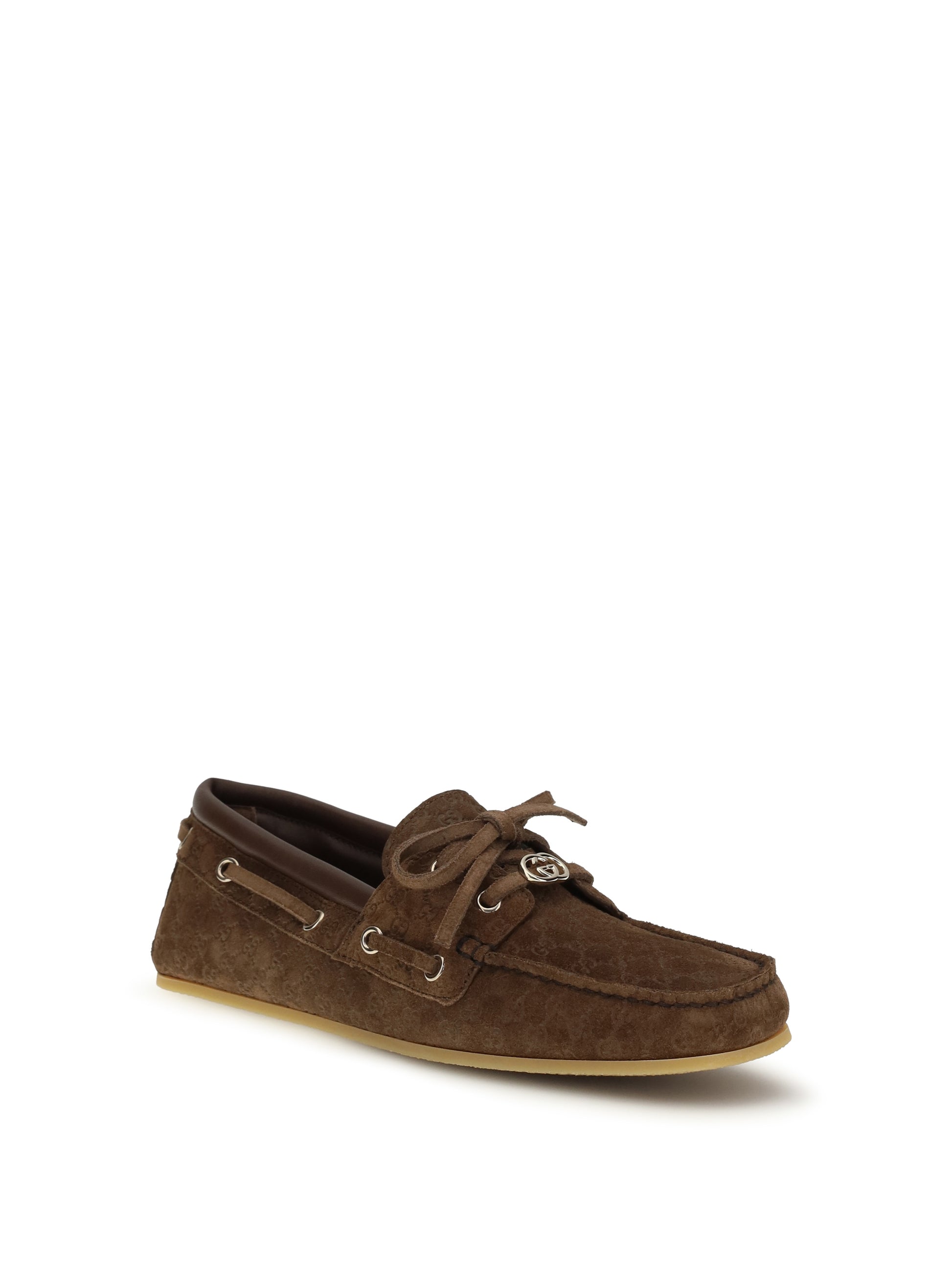 Gucci Women Suede Boat Loafers GUCCI