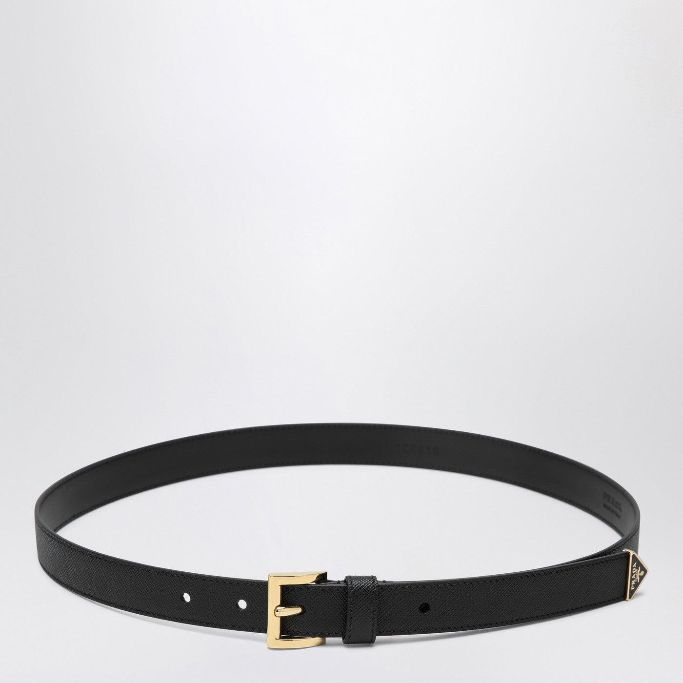Prada Black Saffiano Leather Belt Women PRADA