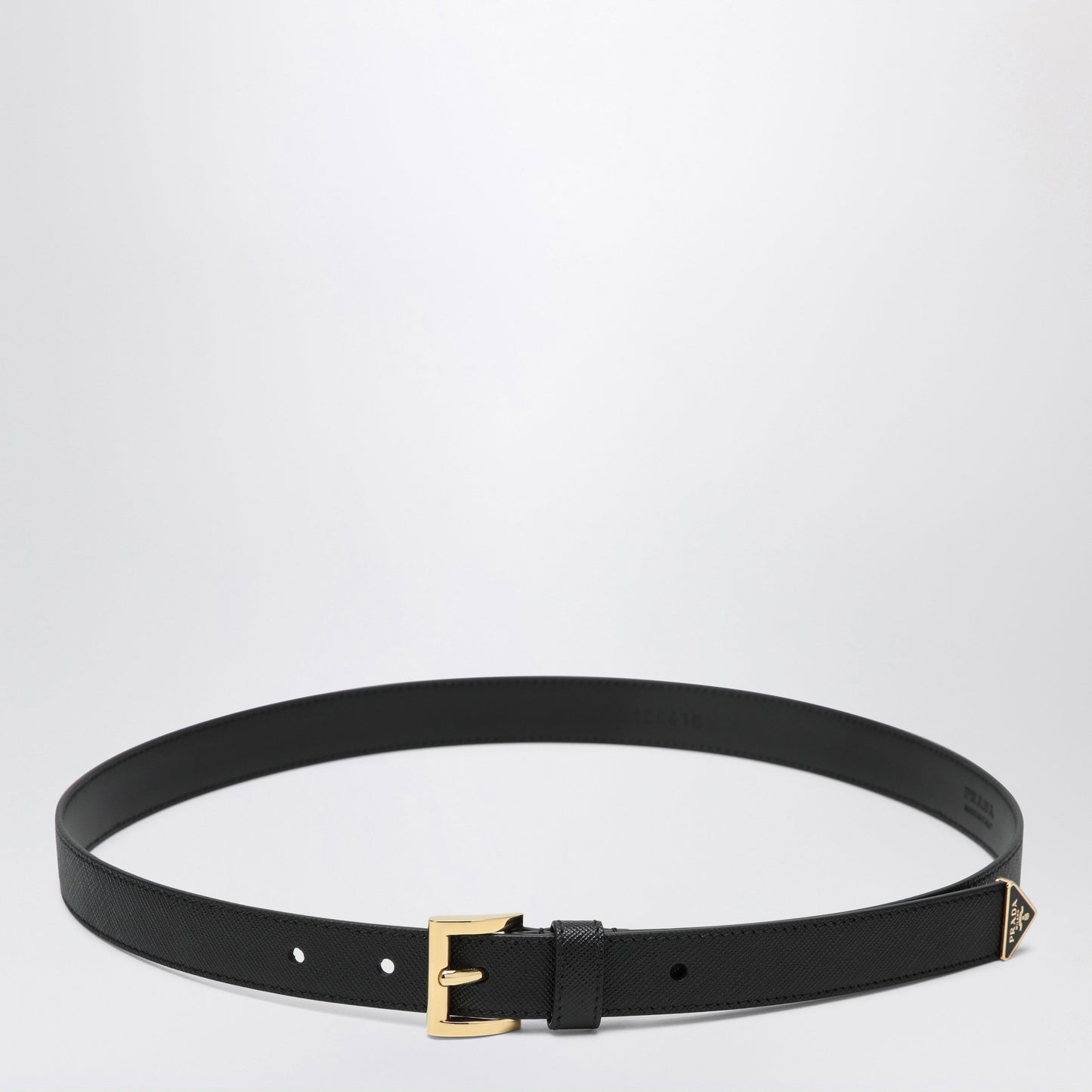 Prada Black Saffiano Leather Belt Women PRADA