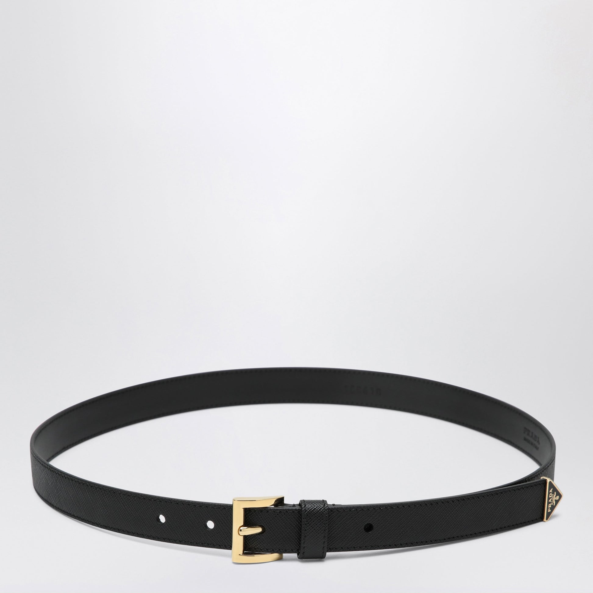 Prada Black Saffiano Leather Belt Women PRADA