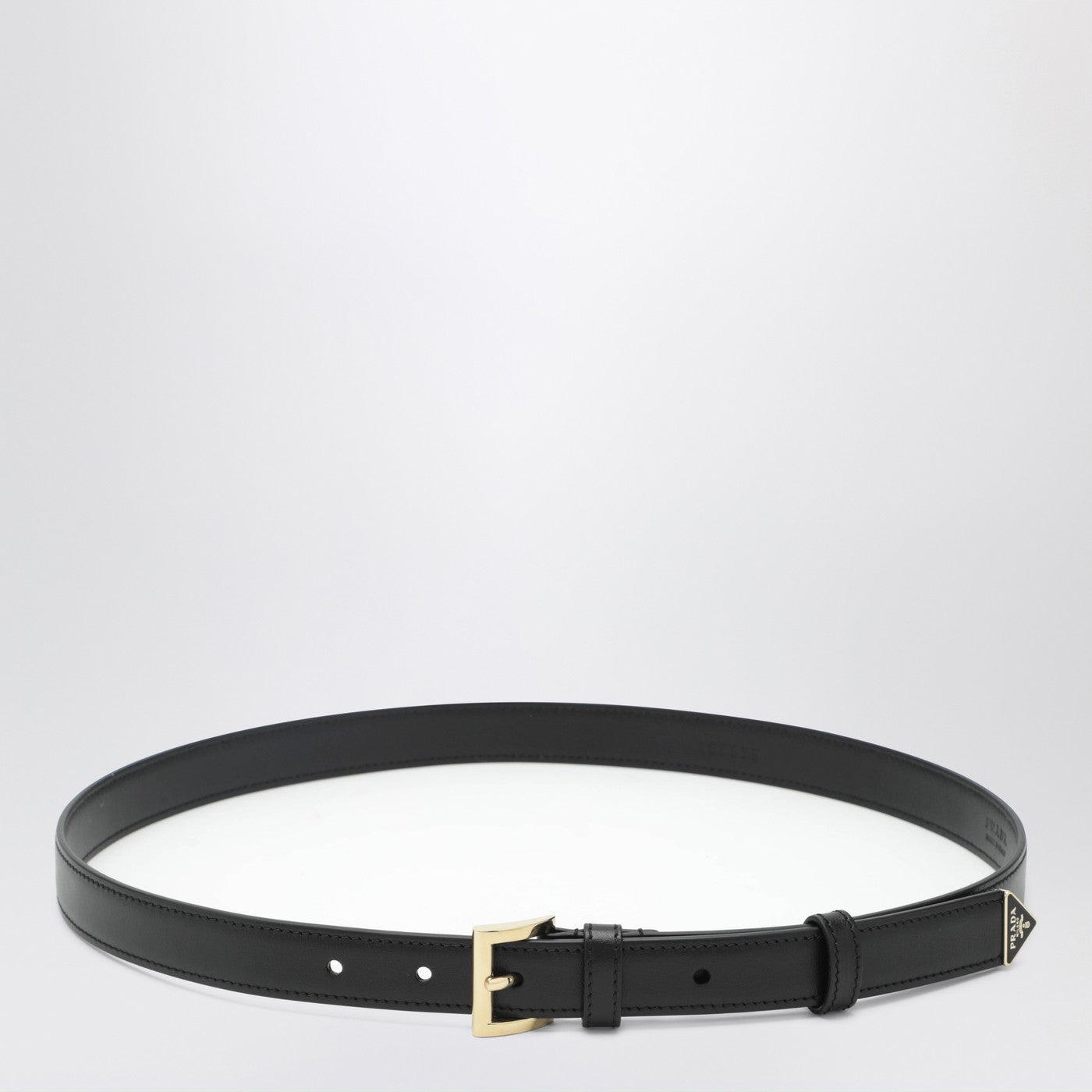 Prada Black Belt With Applique Women PRADA