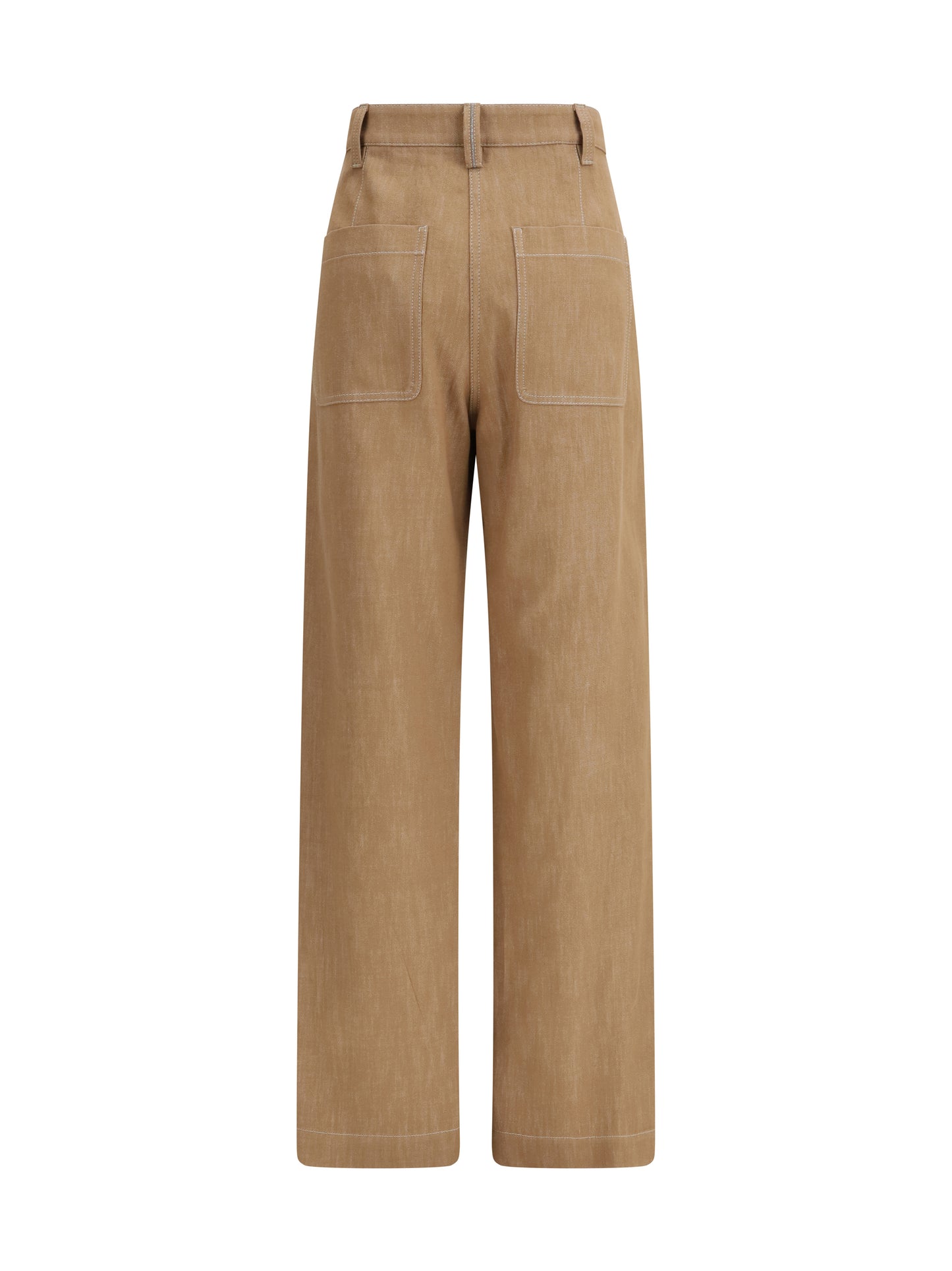 Brunello Cucinelli Women Denim-Effect Twill Wide Pants BRUNELLO CUCINELLI