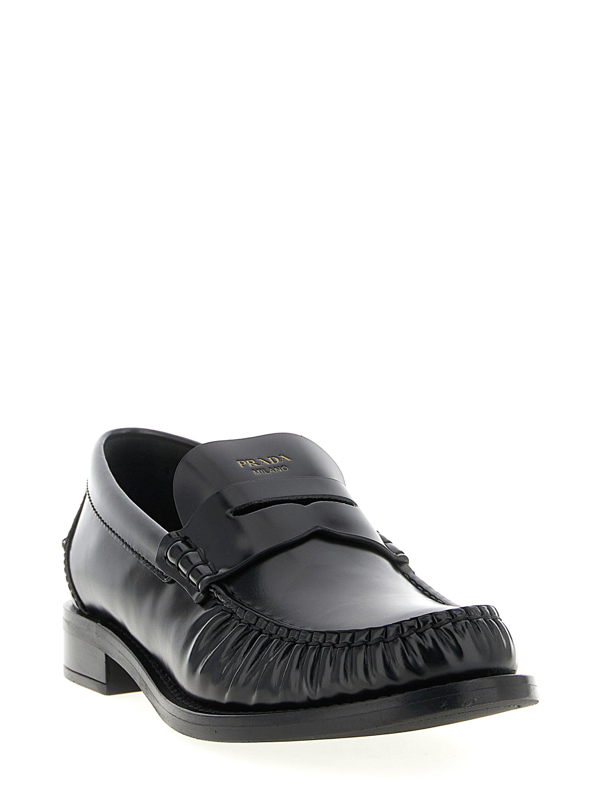 Prada Women Brushed Leather Loafers PRADA