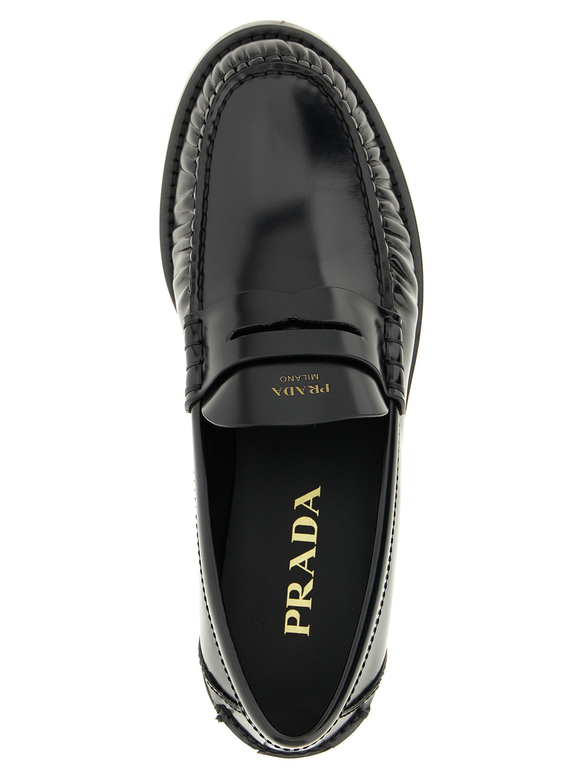 Prada Women Brushed Leather Loafers PRADA