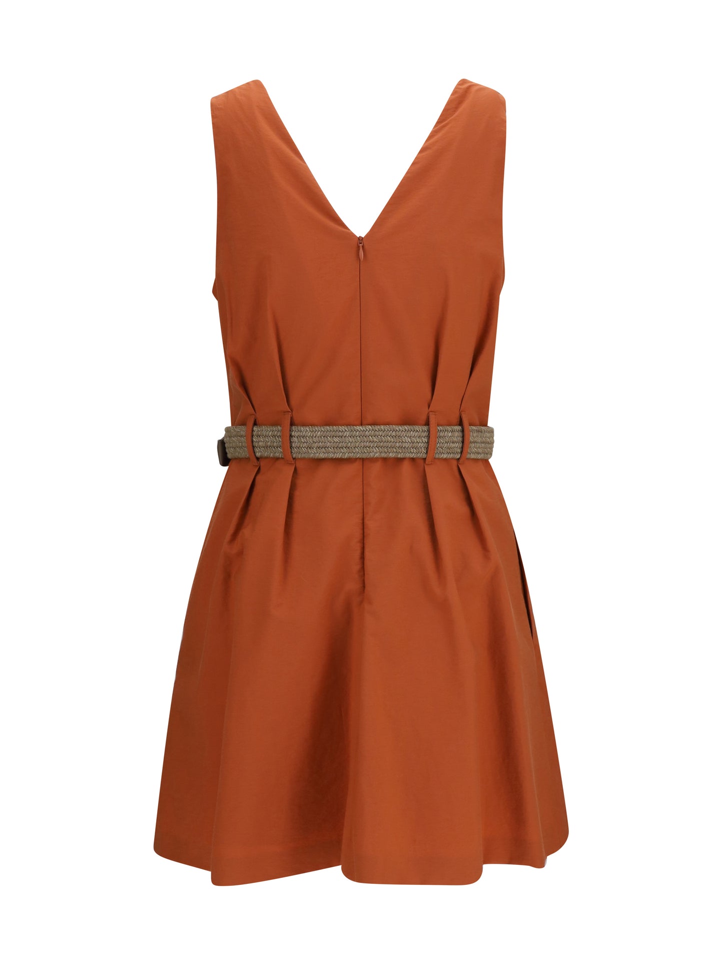 Brunello Cucinelli Women Pleated Dress With Rope Belt BRUNELLO CUCINELLI