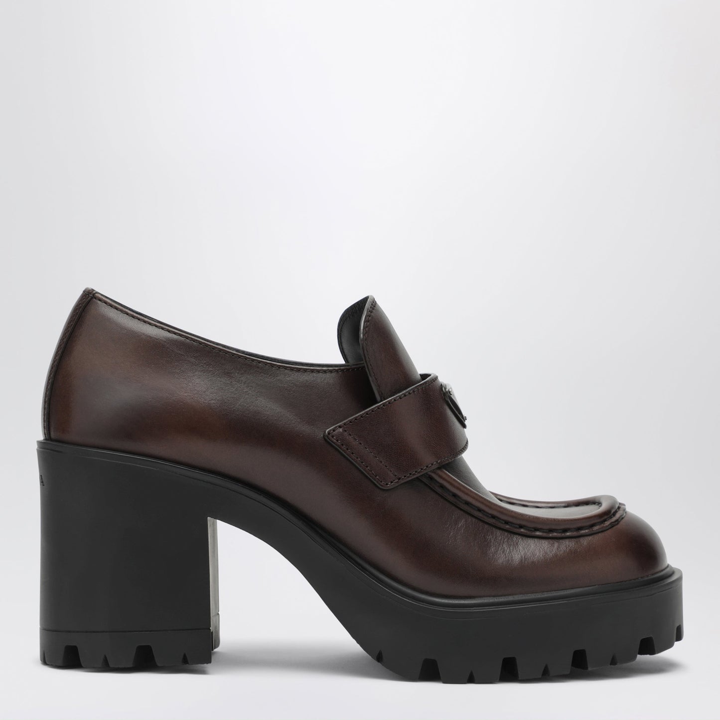 Prada Brown Platform Heeled Loafers Women PRADA