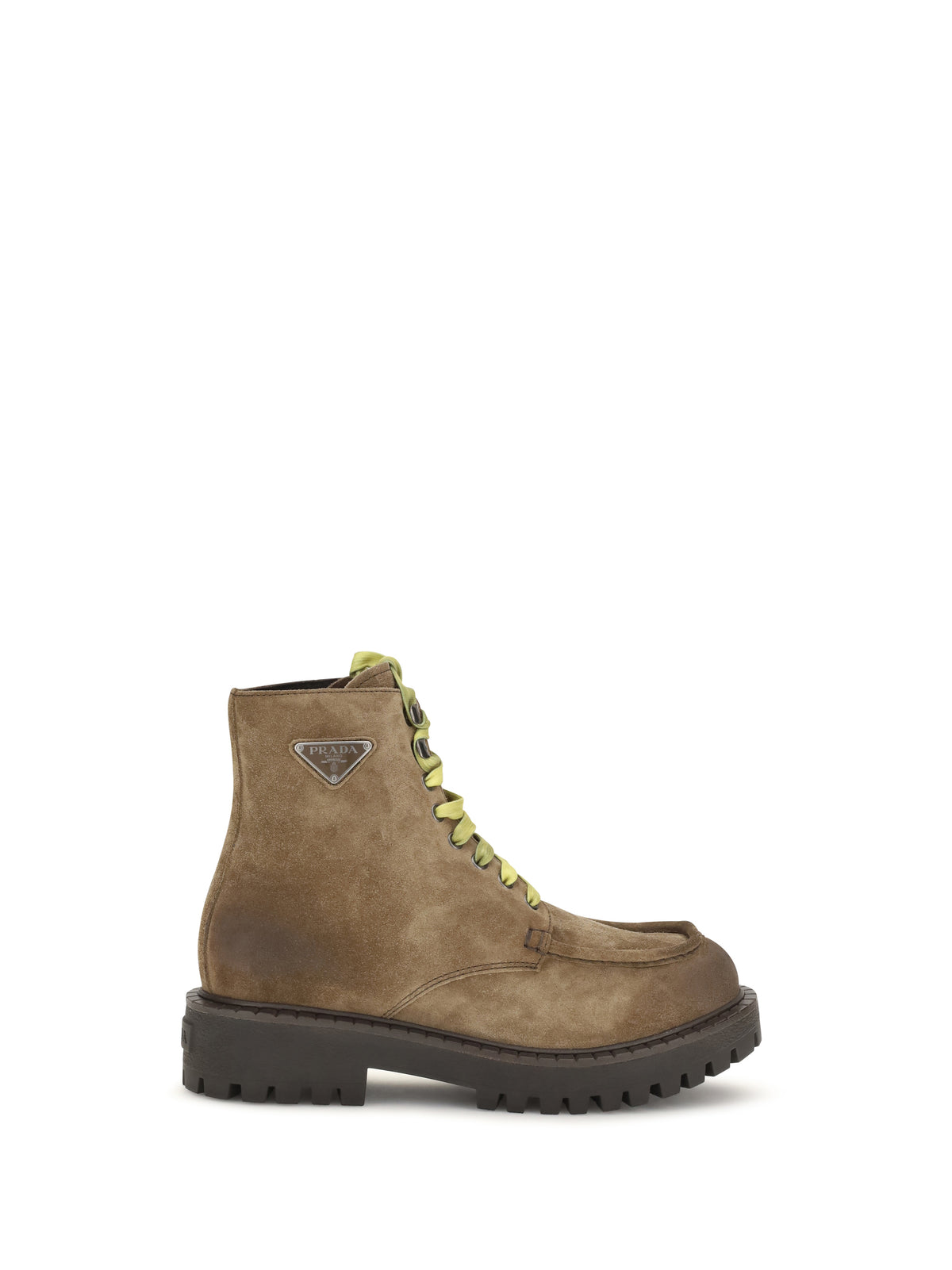 Prada Men Suede Lace-Up Ankle Boots PRADA