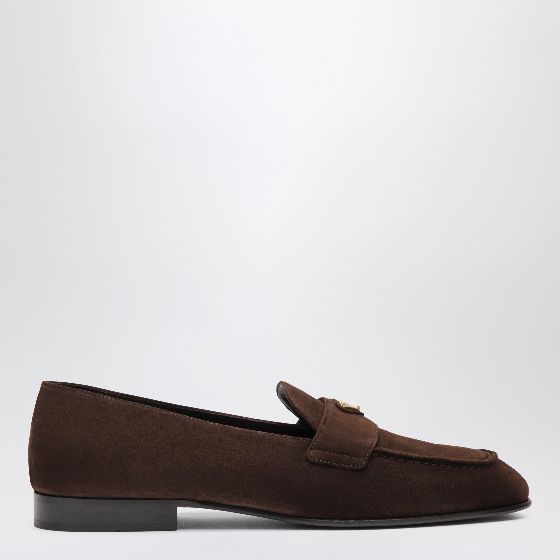 Prada Suede Loafers In Dark Brown Women PRADA