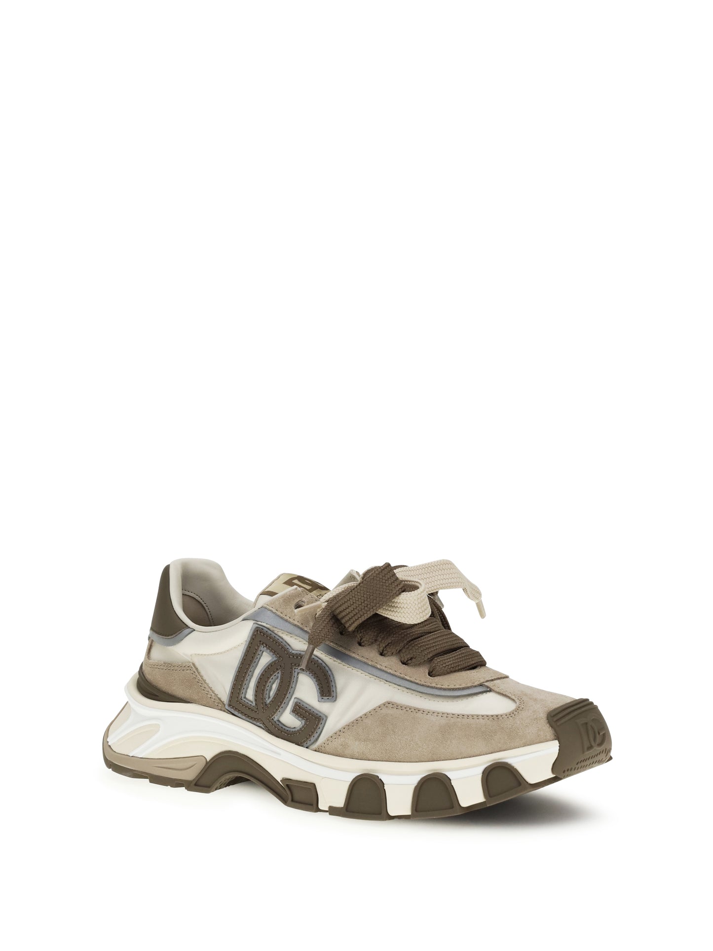 Dolce & Gabbana Men Leather And Mesh Sneakers DOLCE & GABBANA