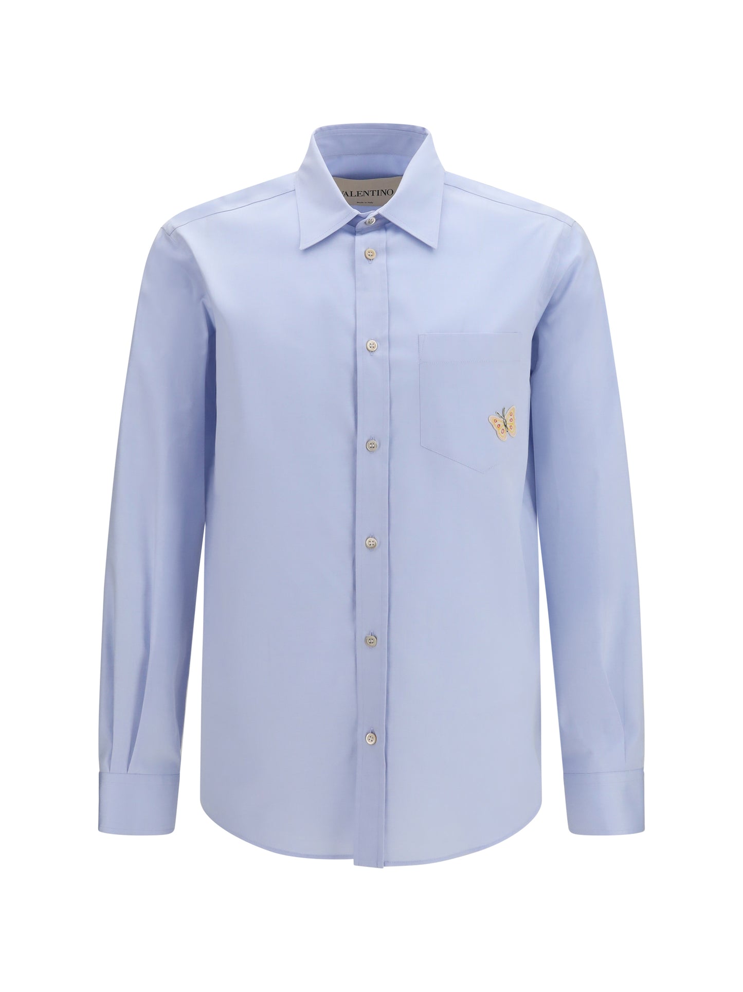 Valentino Men Cotton Shirt With Butterfly Embroidery VALENTINO
