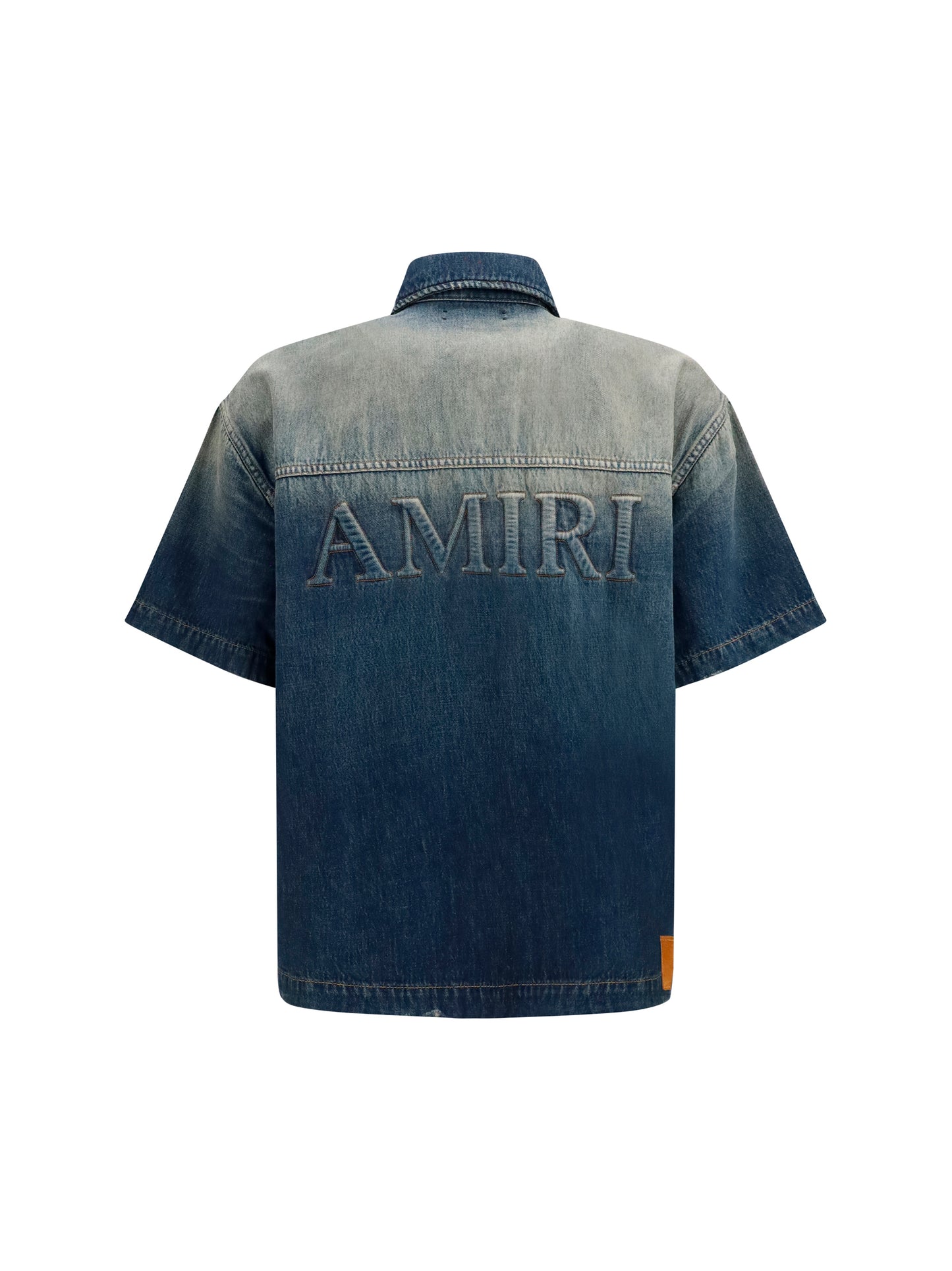 Amiri Men Embroidered Logo Denim Shirt AMIRI