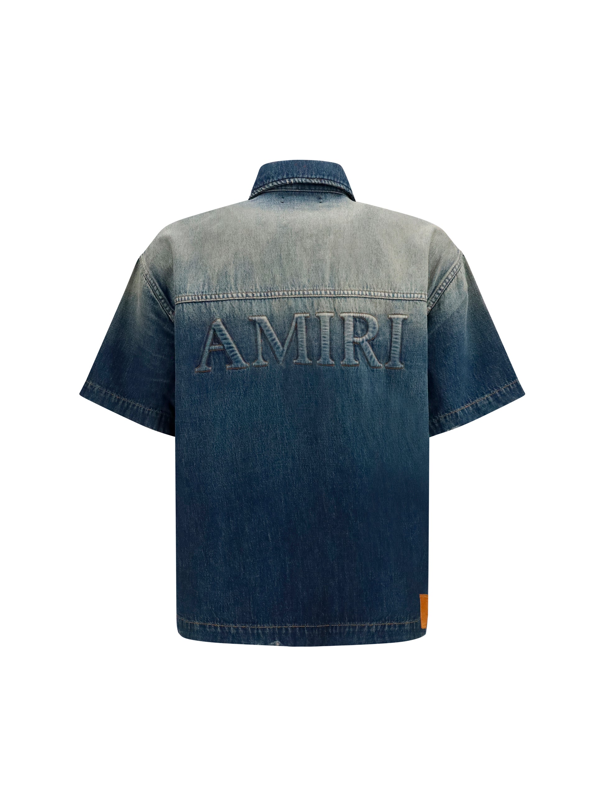 Amiri Men Embroidered Logo Denim Shirt AMIRI