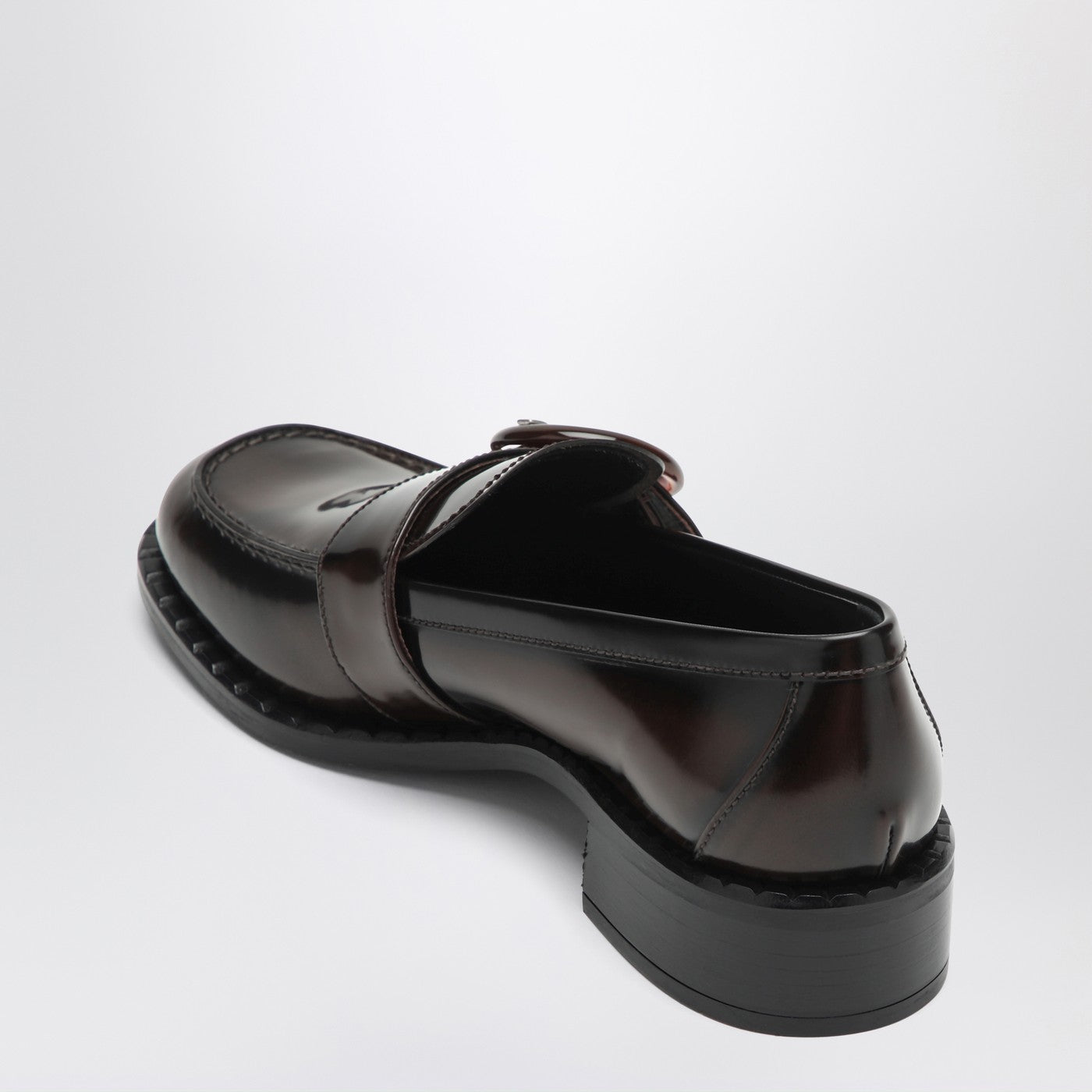 Prada Brushed Leather Moccasins In Burnt Color Women PRADA