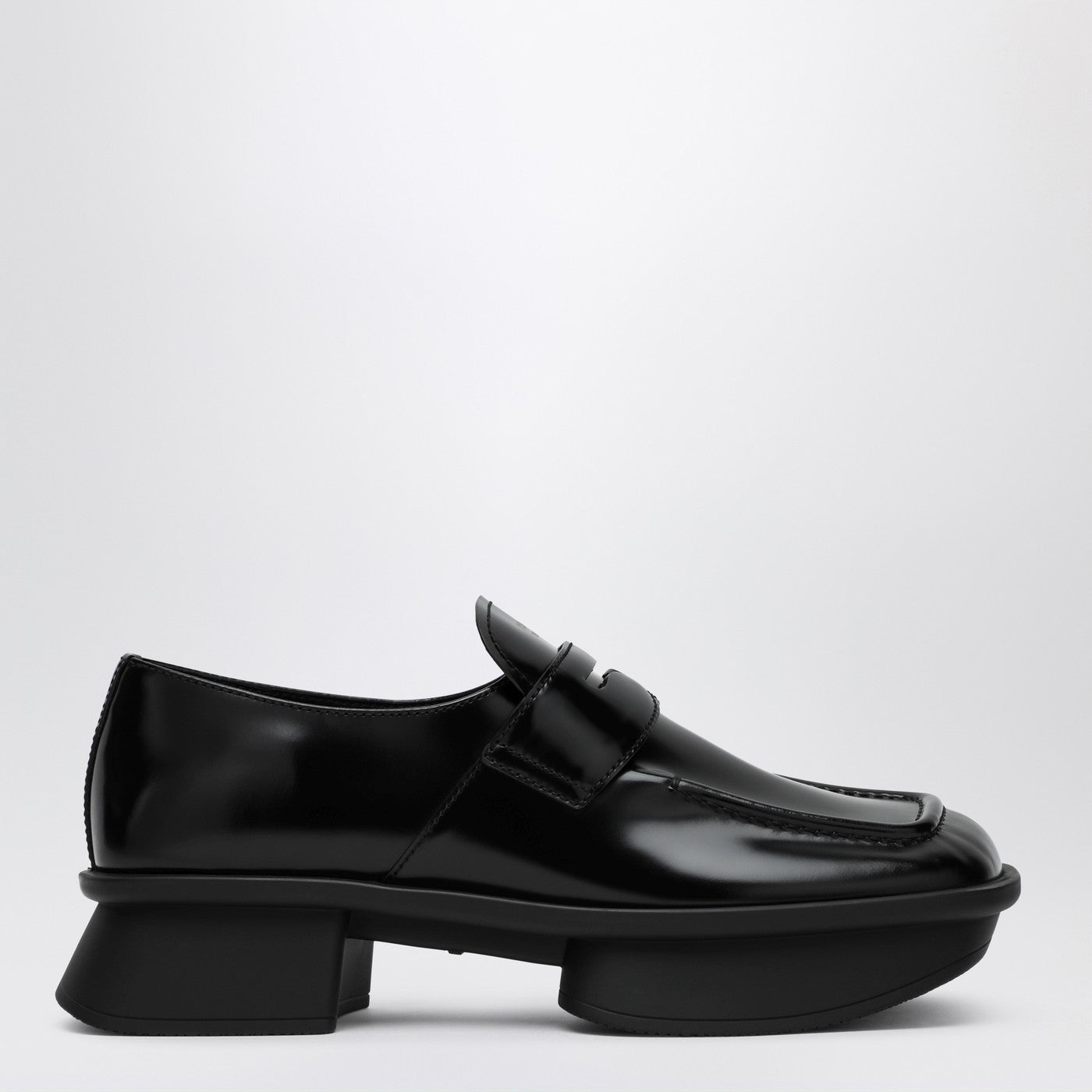 Prada Black Brushed Leather Moccasins Equal Women PRADA