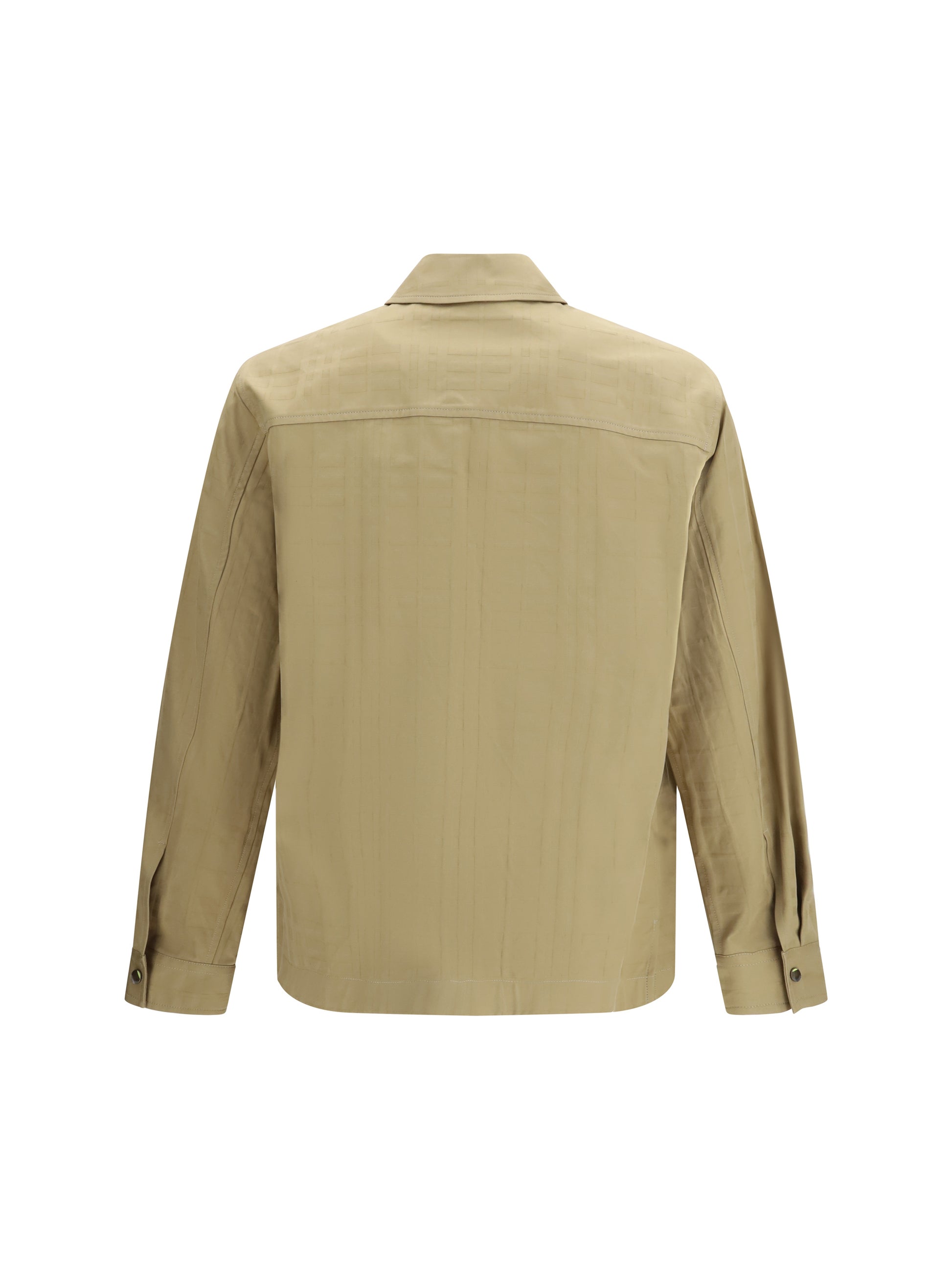 Burberry Men Check Cotton Zip Shirt Jacket BURBERRY