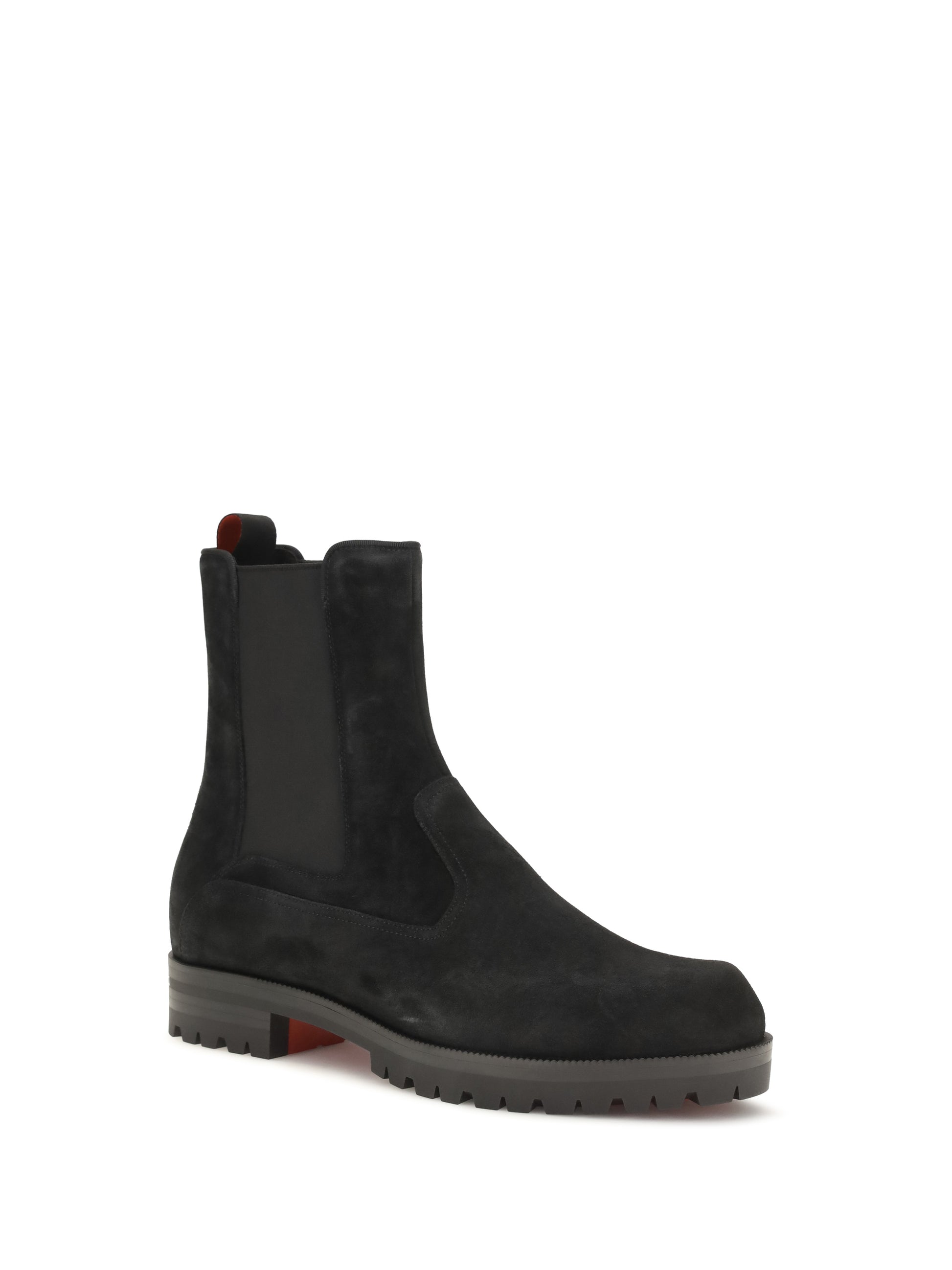 Christian Louboutin Men Cavernos Suede Chelsea Boots CHRISTIAN LOUBOUTIN