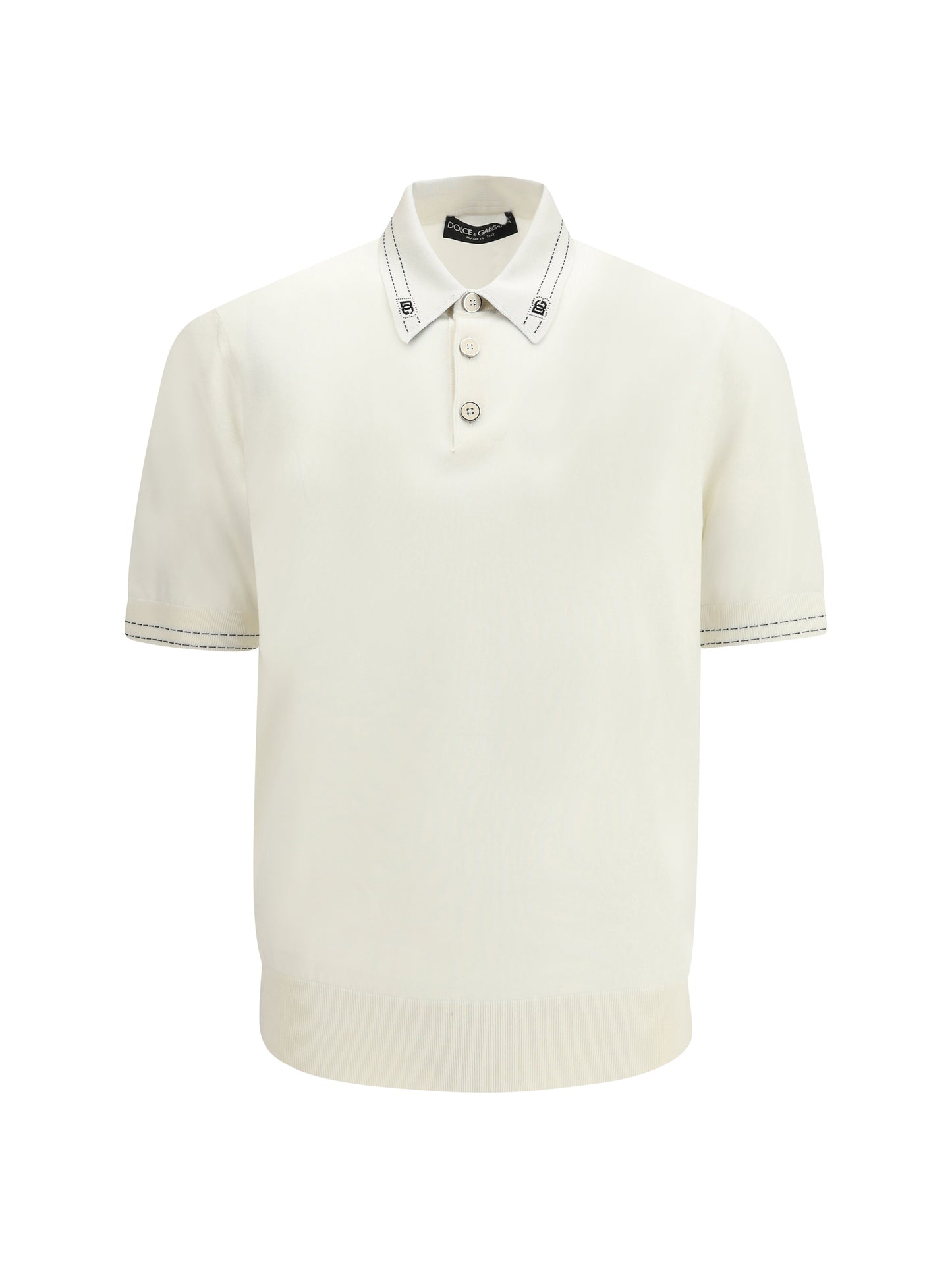 Dolce & Gabbana Men Silk Polo Shirt With Polo Collar And Short Sleeves DOLCE & GABBANA
