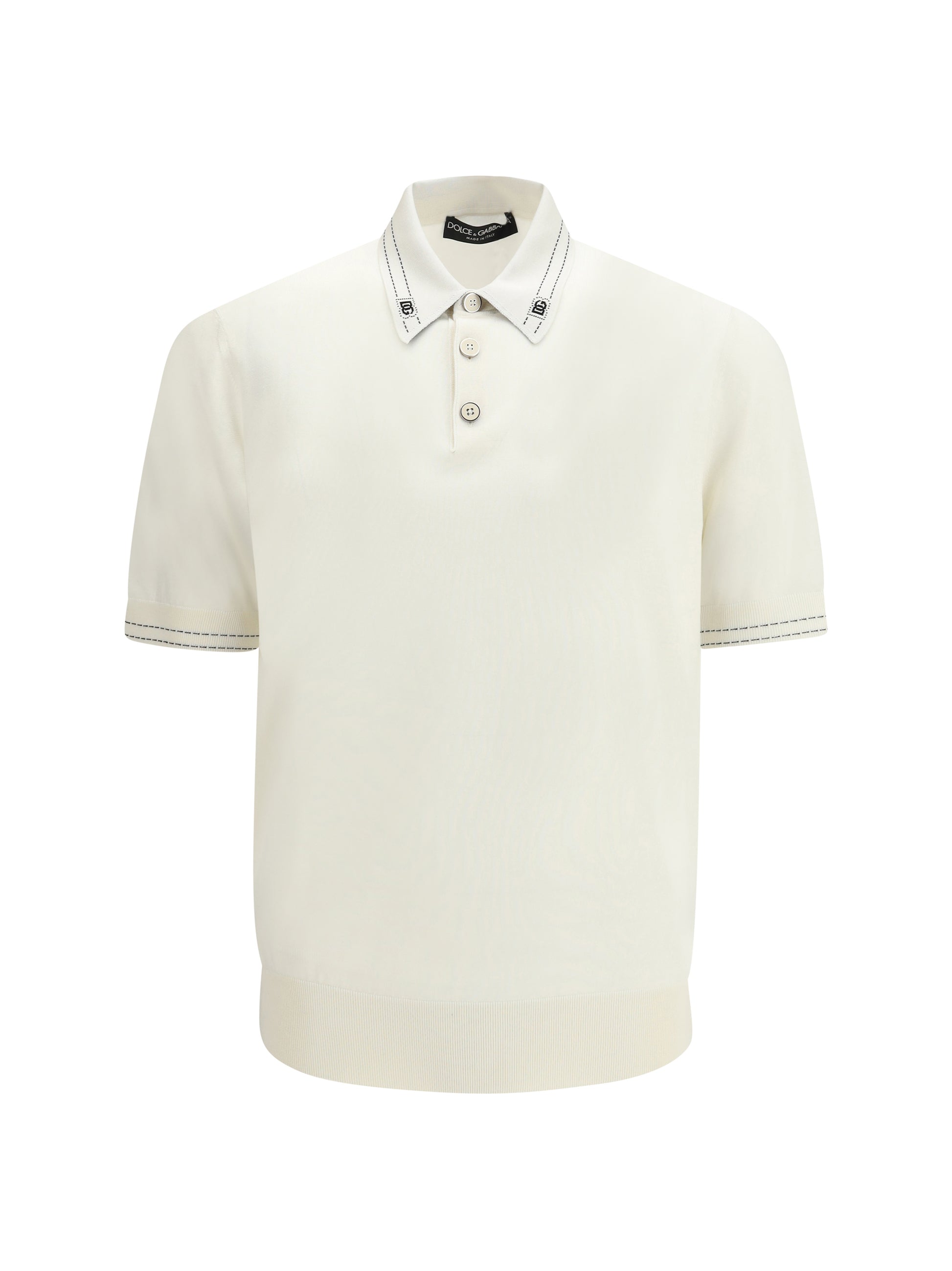 Dolce & Gabbana Men Silk Polo Shirt With Polo Collar And Short Sleeves DOLCE & GABBANA