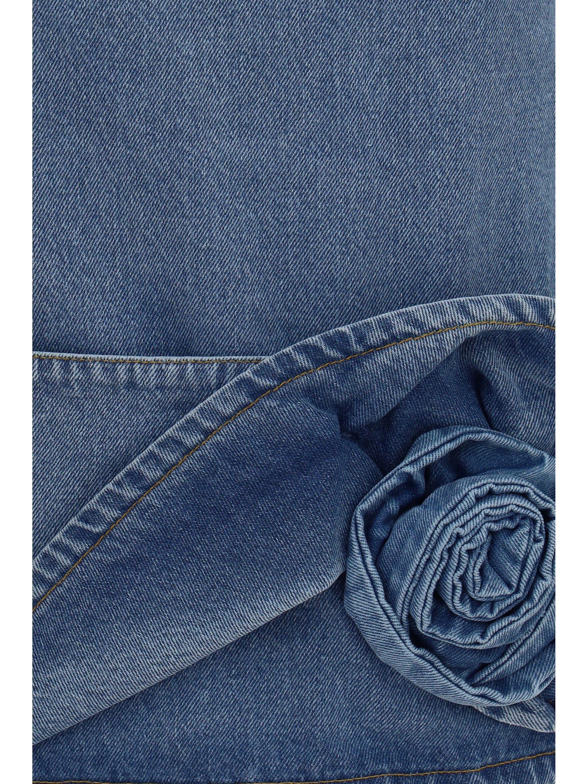 Magda Butrym Women Halterneck Denim Mini Dress MAGDA BUTRYM